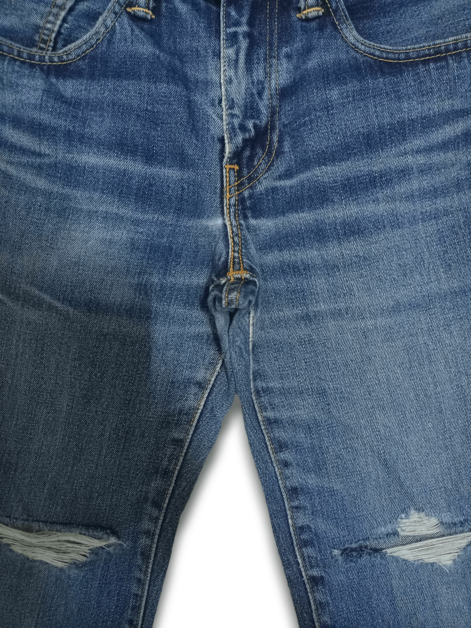 Levi's Vintage Y2K Levis 502 V Stitch Blue Wash Distressed Jeans Size US 29 - 7 Thumbnail