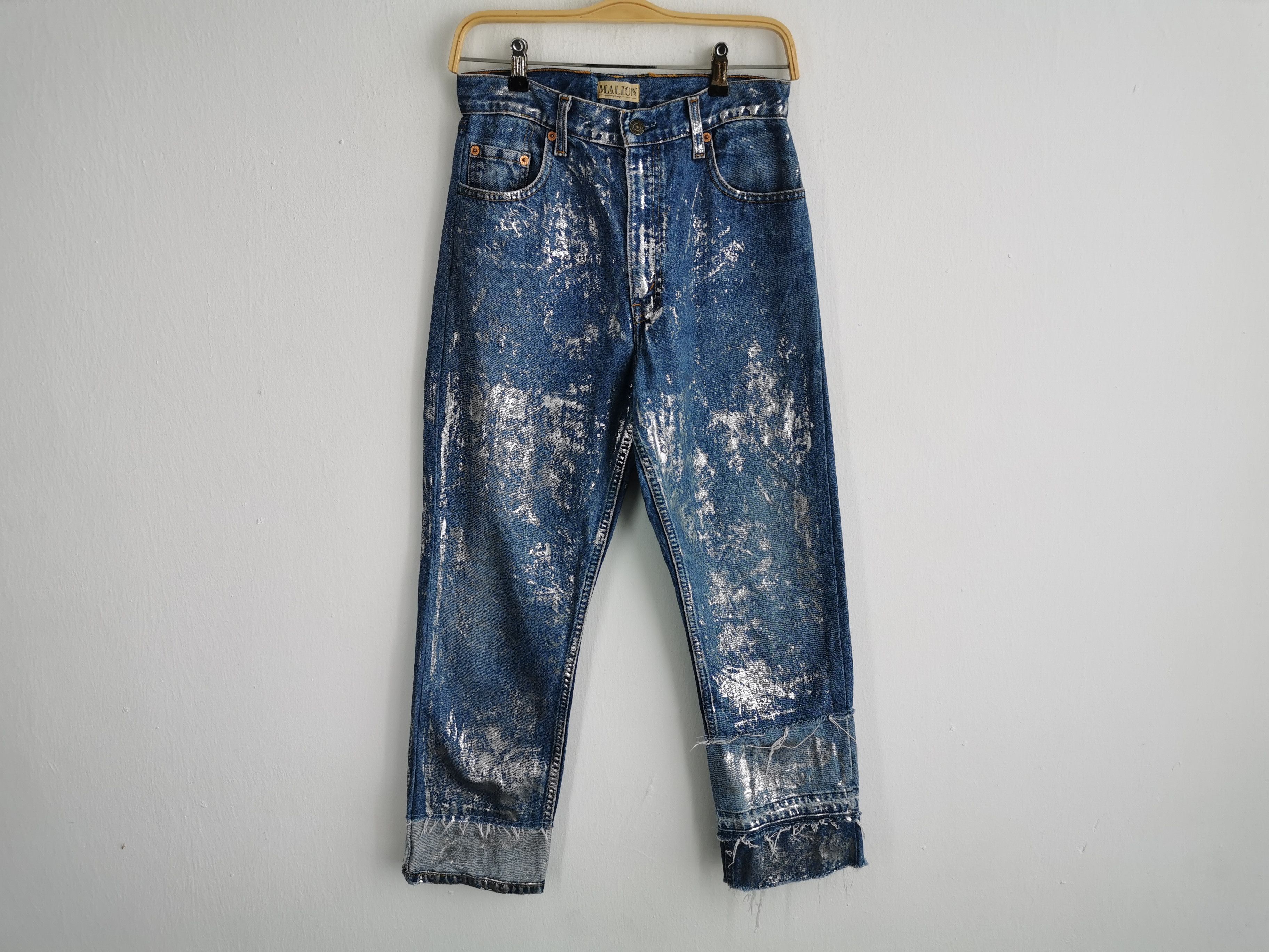 Levi's Vintage 90's Levis x Mailon Custom Denim Made In Japan Size US 27 - 2 Thumbnail
