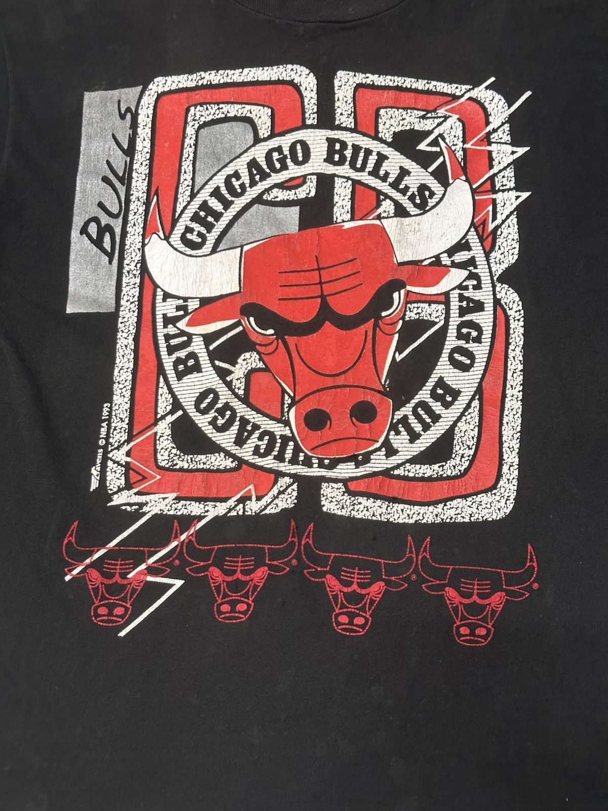 NBA × Vintage Vintage 90s Chicago Bulls T-Shirt NBA Graphic Tee Basketball Size US L / EU 52-54 / 3 - 5 Thumbnail