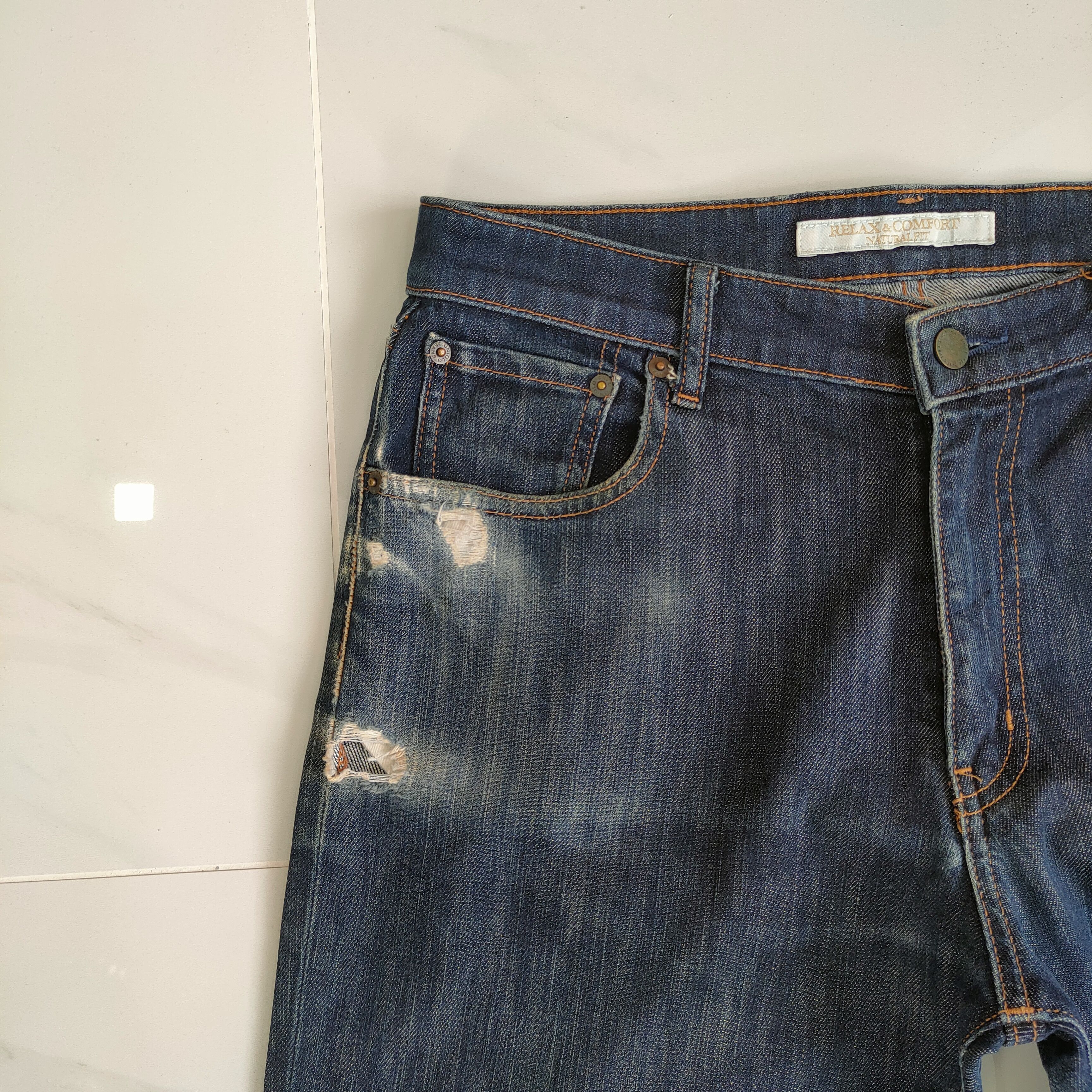 Japanese Brand VINTAGE JAPANESE DISTRESSED JEAN DENIM PANTS Size US 32 / EU 48 - 4 Thumbnail