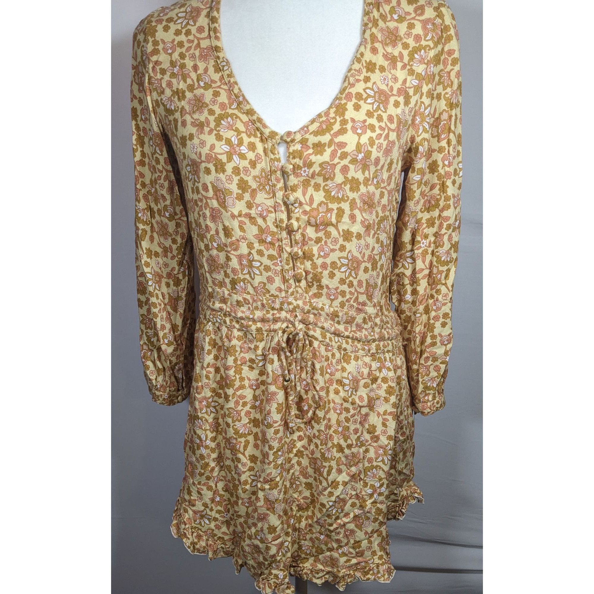Other Barefoot Blonde Joni Play Dress Neutral Floral With Drawstri Size S / US 4 / IT 40 - 6 Thumbnail