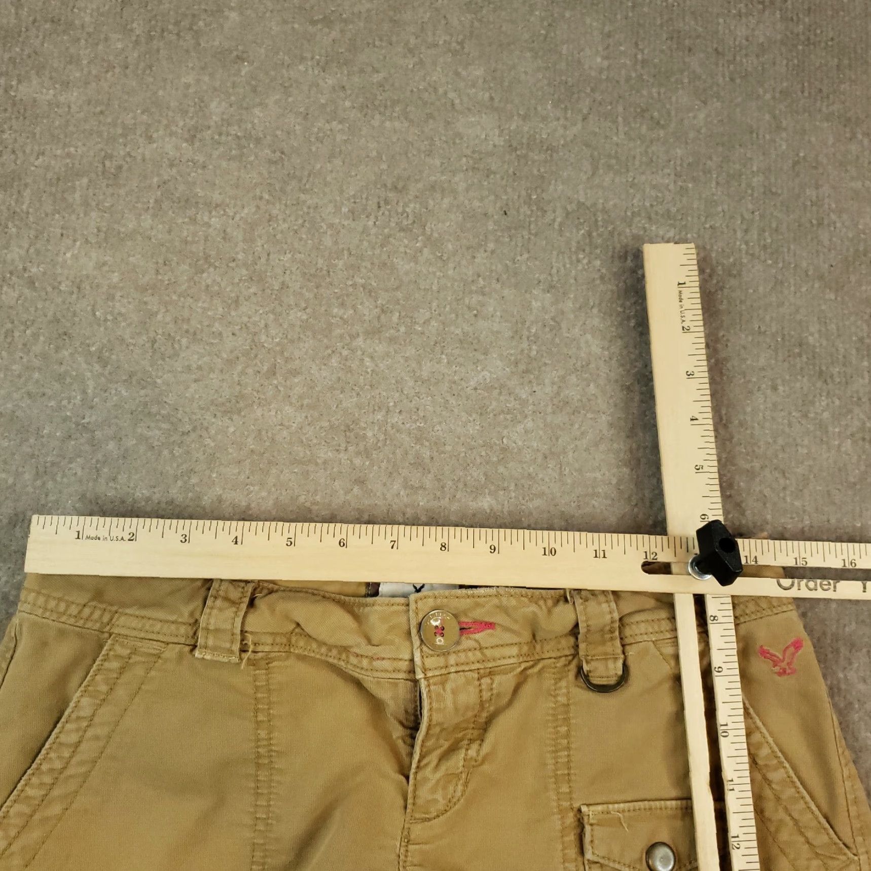 American Eagle Outfitters American Eagle Shorts Womens Size 2 Brown Roll Up Casual Summer Stretch Size 29" - 5 Thumbnail