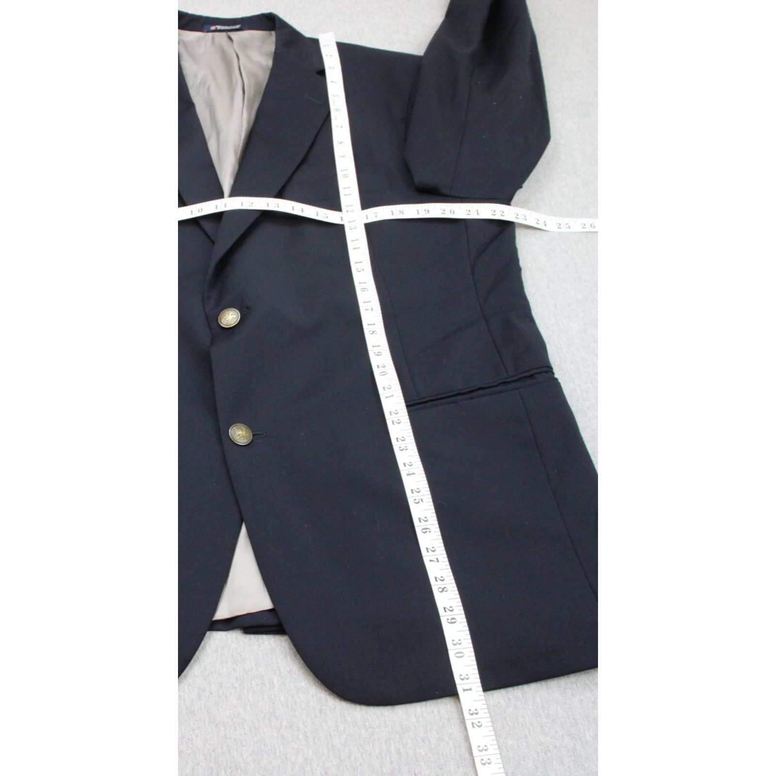Hart Schaffner Marx Hart Schaffner Marx Blazer Mens 44S Blue Lined 2 Button Size 44S - 9 Thumbnail