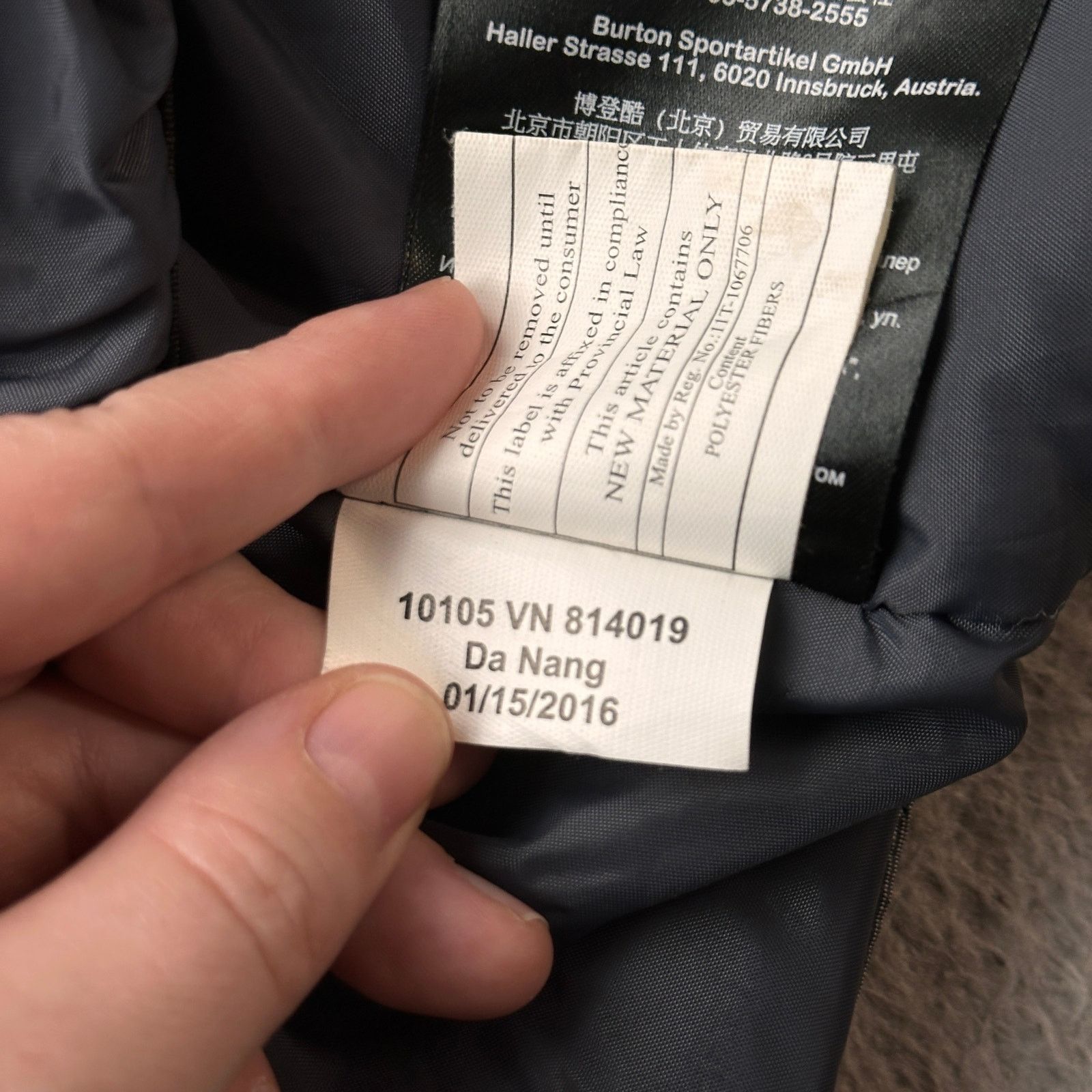 Burton Burton Da Nang DryRide Thermolite Jacket Mens Medium Gray Size US M / EU 48-50 / 2 - 7 Thumbnail
