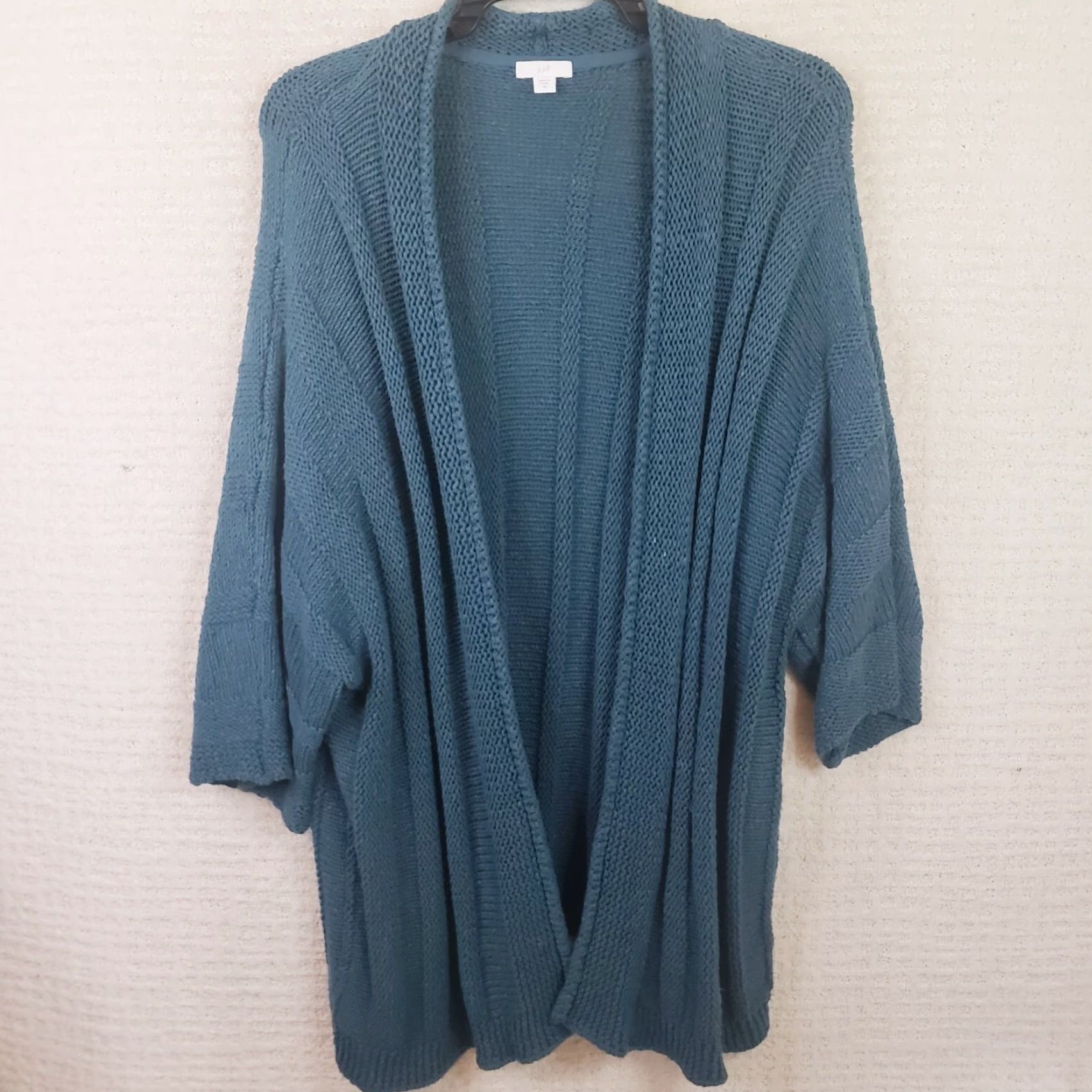 J. Jill J. Jill Cardigan Sweater Open Front No Buttons Women's XL Green Knit Open Front Cardigan Processing? Size XL / US 12-14 / IT 48-50 - 2 Thumbnail