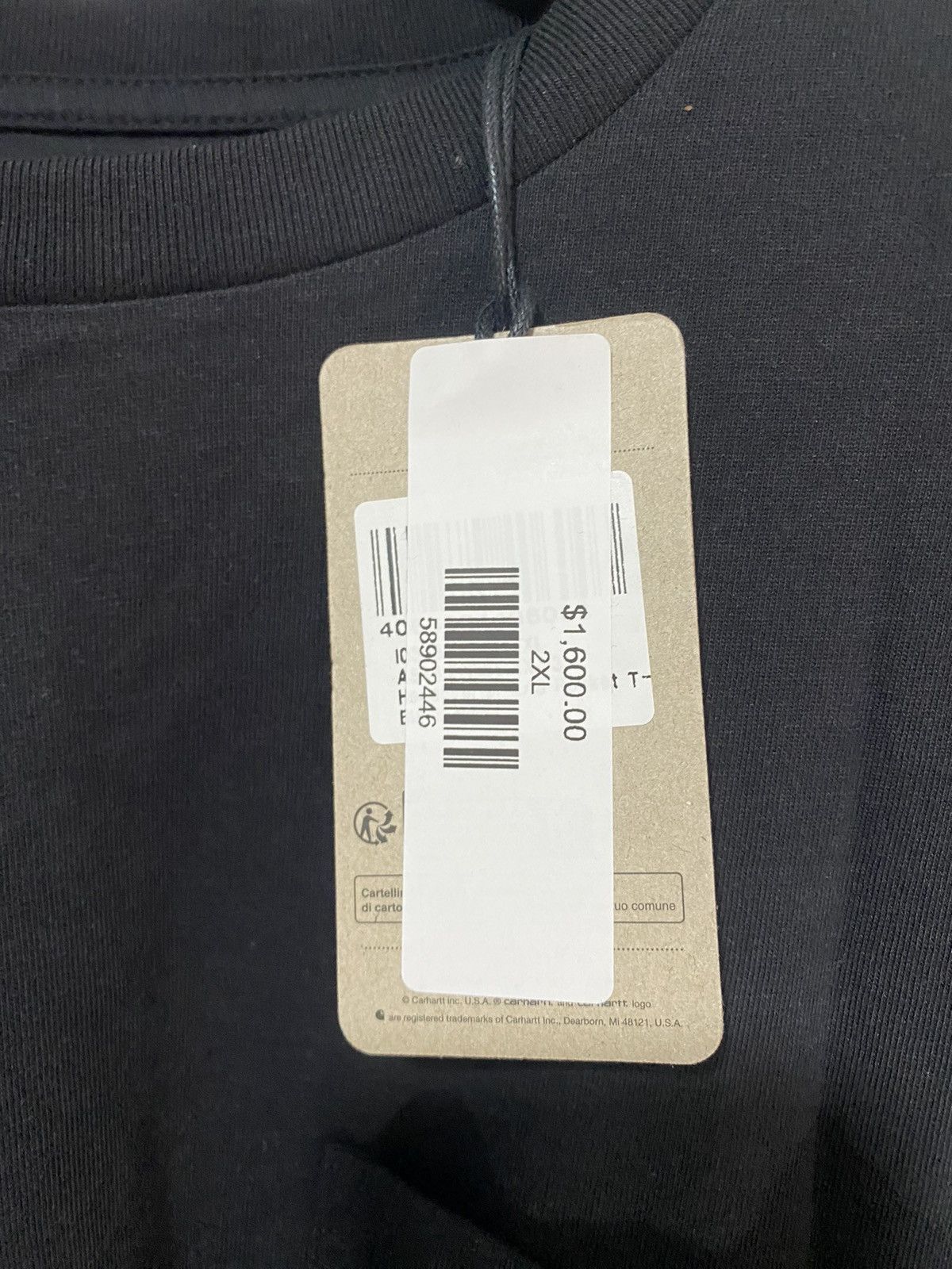 Carhartt Wip Carhartt Wip x Headquarters XXL black t-shirt with new print Size US XXL / EU 58 / 5 - 6 Thumbnail