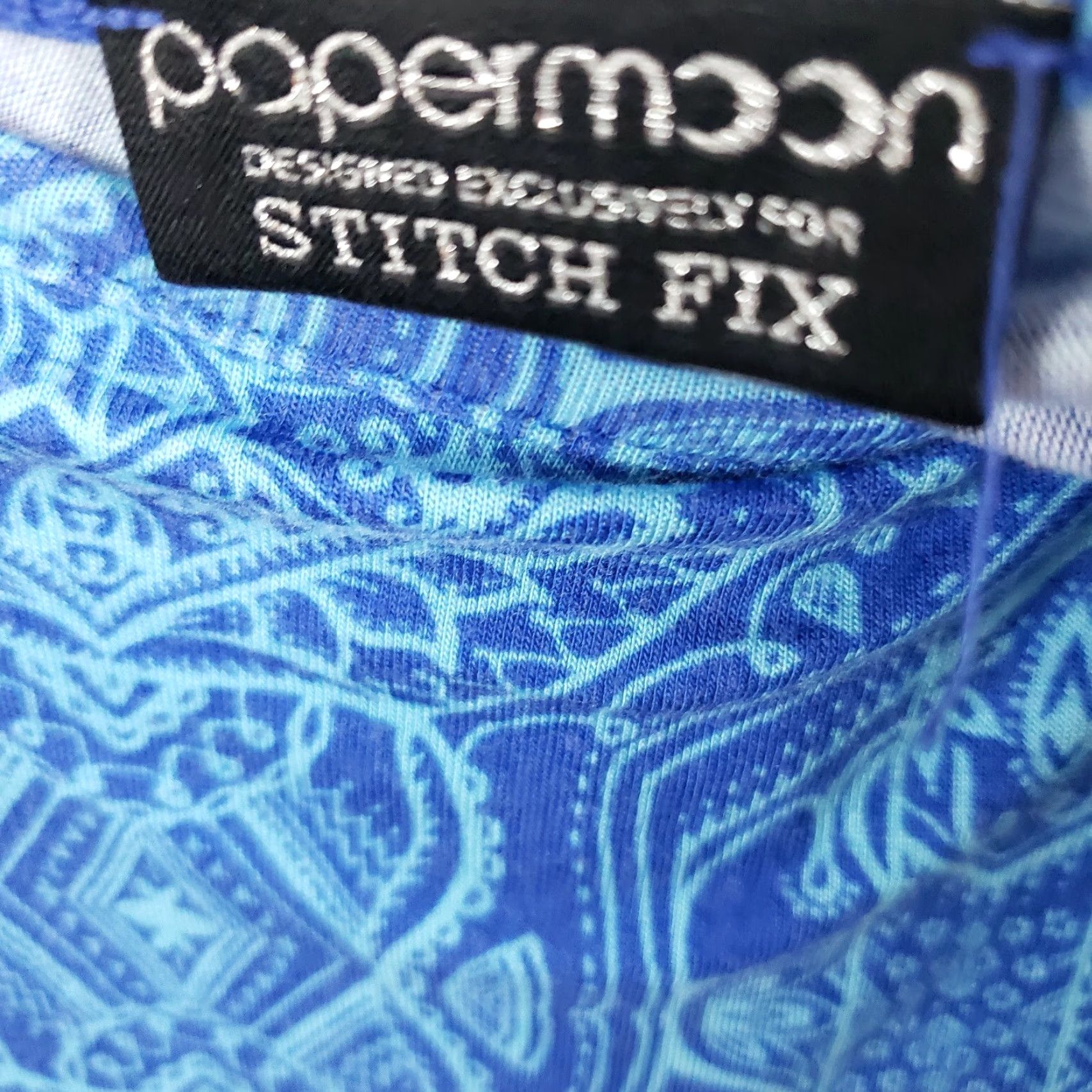 Vintage Papermoon Womens Top Size S Blue Short Sleeve Strappy Back T-Shirt Size S / US 4 / IT 40 - 4 Thumbnail