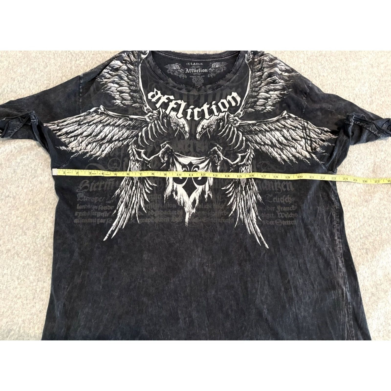 Affliction Affliction T-Shirt Mens 2XL Black Short Sleeve Graphic Print Made in USA Size US XXL / EU 58 / 5 - 5 Thumbnail