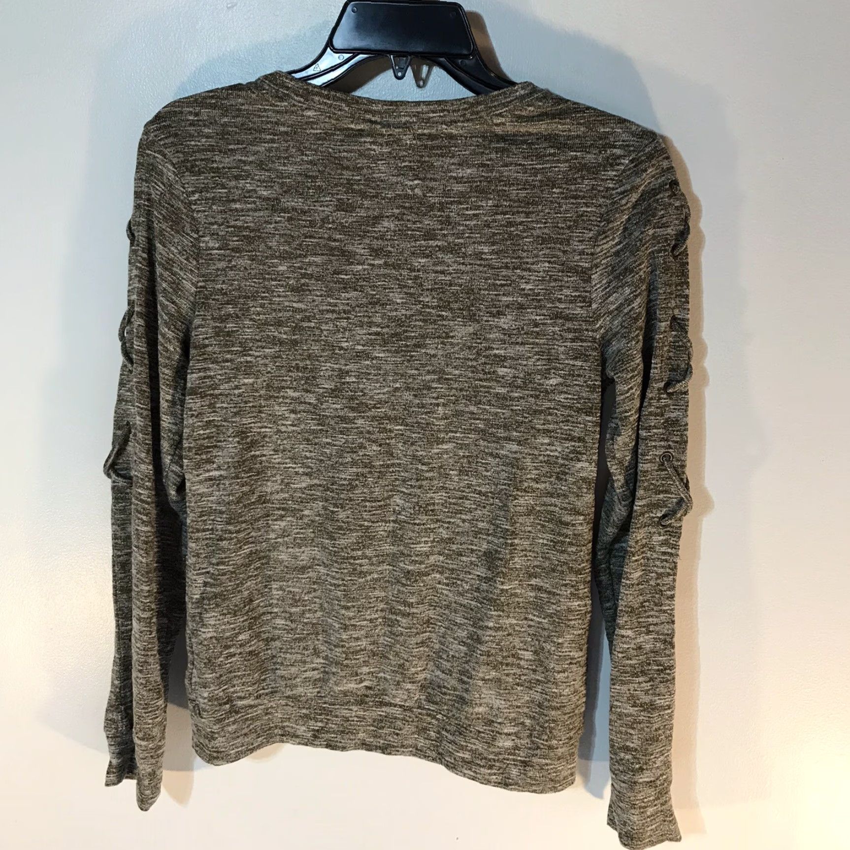 Vintage Belle Du Jour Green/White Flecked Sweater Women’s XS Casual Knit Pullover Long Sleeve Lightweight Size XS / US 0-2 / IT 36-38 - 3 Thumbnail