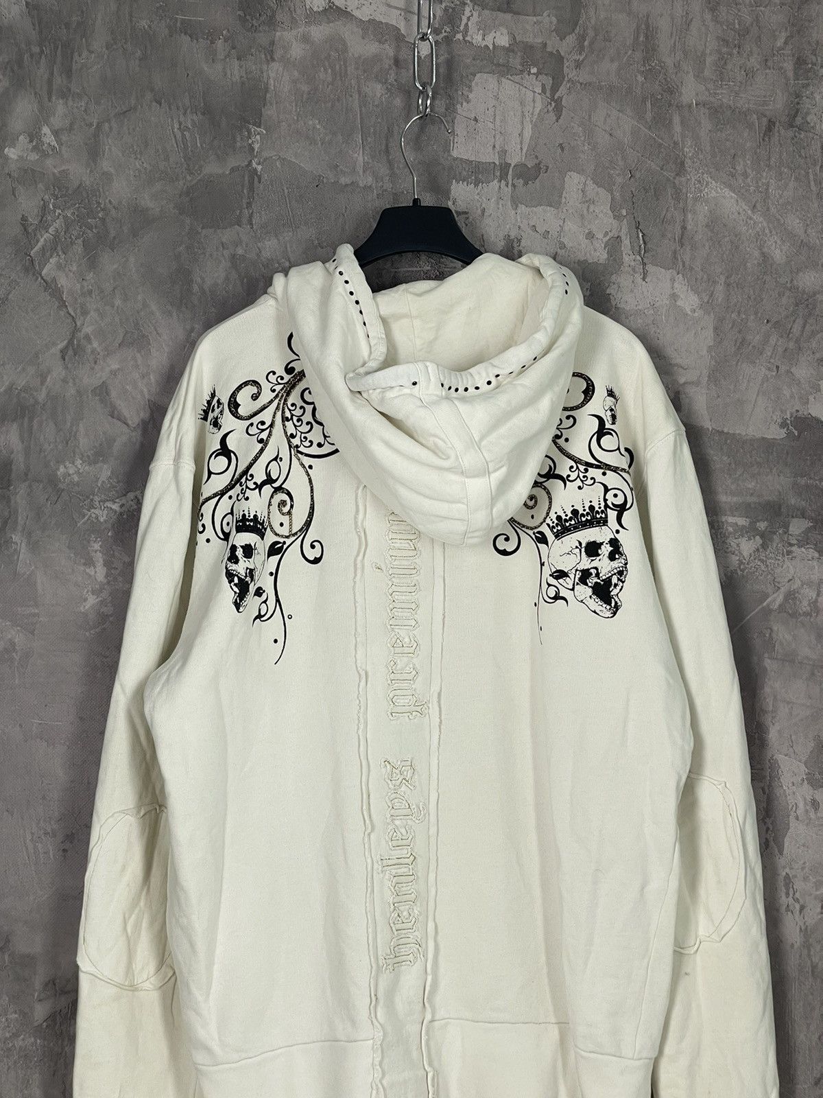 Affliction × Ecko Unltd. × JNCO Vintage Y2K Jnco Styled Crazy Flames Skull Design Hoodie Size US L / EU 52-54 / 3 - 8 Thumbnail