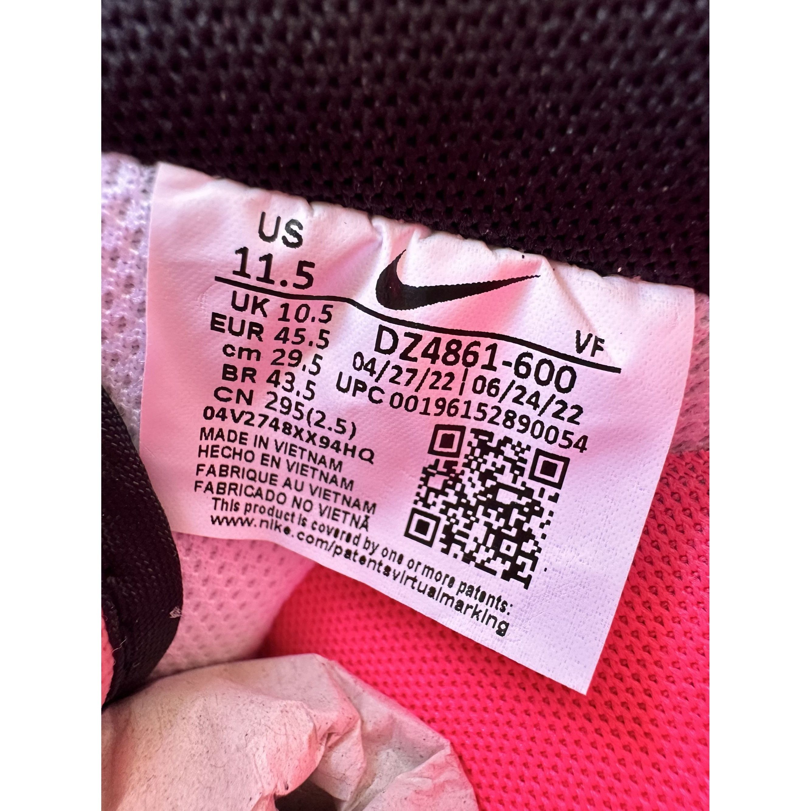 Nike Nike Air Force 1 07 Pink/Black Sneakers Size 11.5 Size US 11.5 / EU 44-45 - 2 Thumbnail