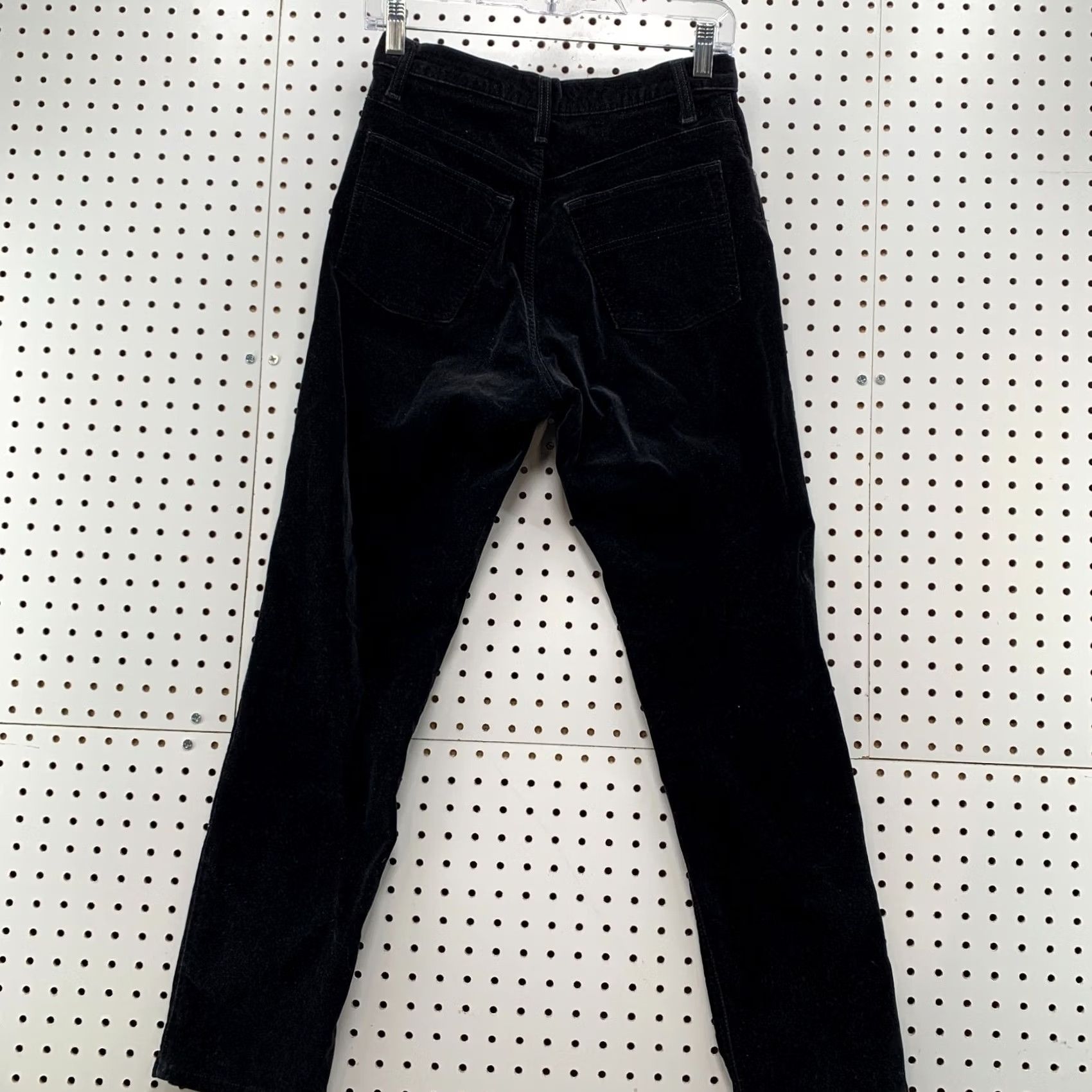 Polo Ralph Lauren VINTAGE Polo Jeans Ralph Lauren Velvet Pants Womens 8 Black Velour Relaxed Inseam 29 26x29 Chino Skinny Front Flat Front Size 30" / US 8 / IT 44 - 6 Thumbnail