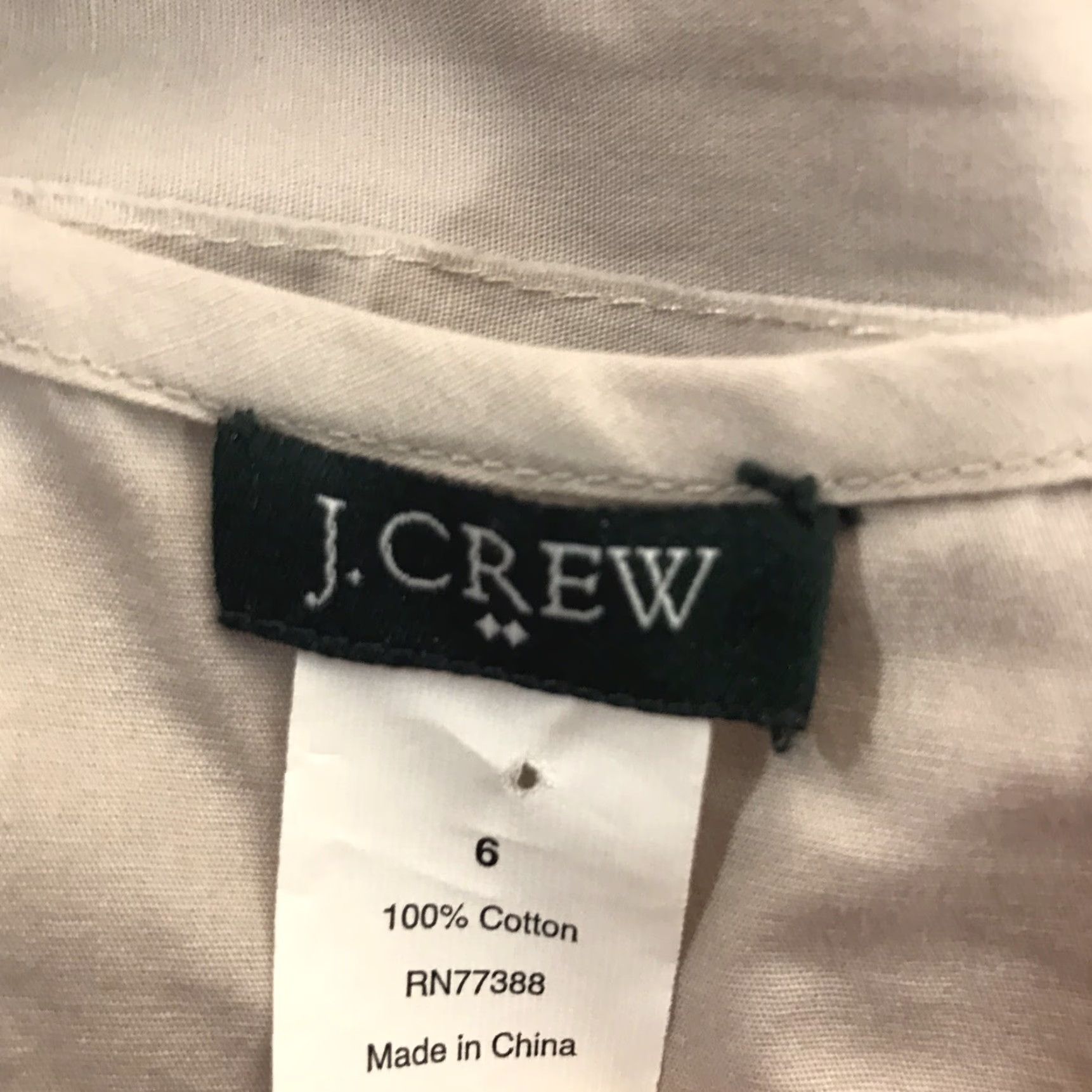 J.Crew J.Crew Women’s Full Ruffle Cotton Dress Size 6 Knee-Length Casual Summer Beige Size M / US 6-8 / IT 42-44 - 4 Thumbnail