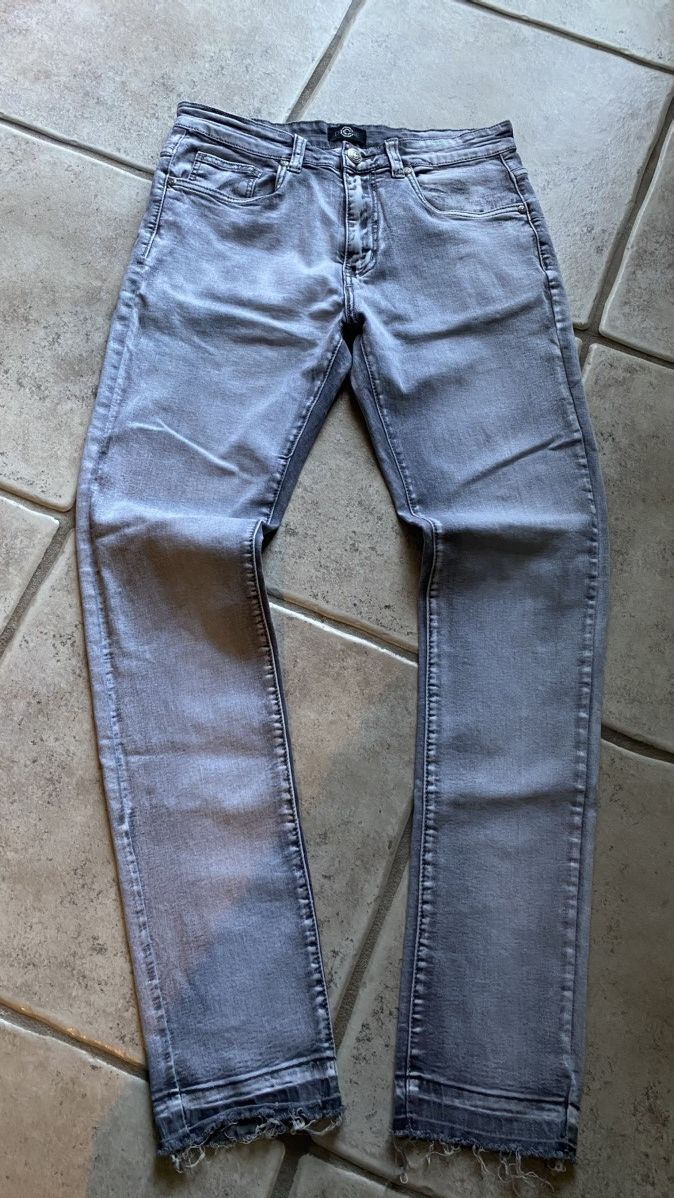 Other Grey stacked distressed jeans Size US 32 / EU 48 - 1 Thumbnail