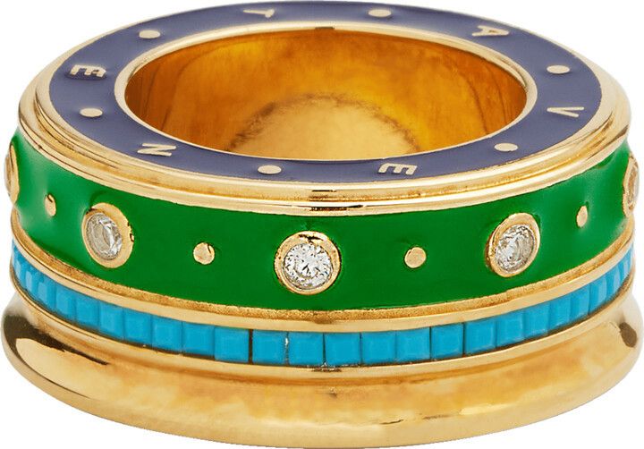 Bottega Veneta o1n1vont1124 Size: 13 / Multi-Row Stacked Ring Multicolor Size ONE SIZE - 5 Thumbnail