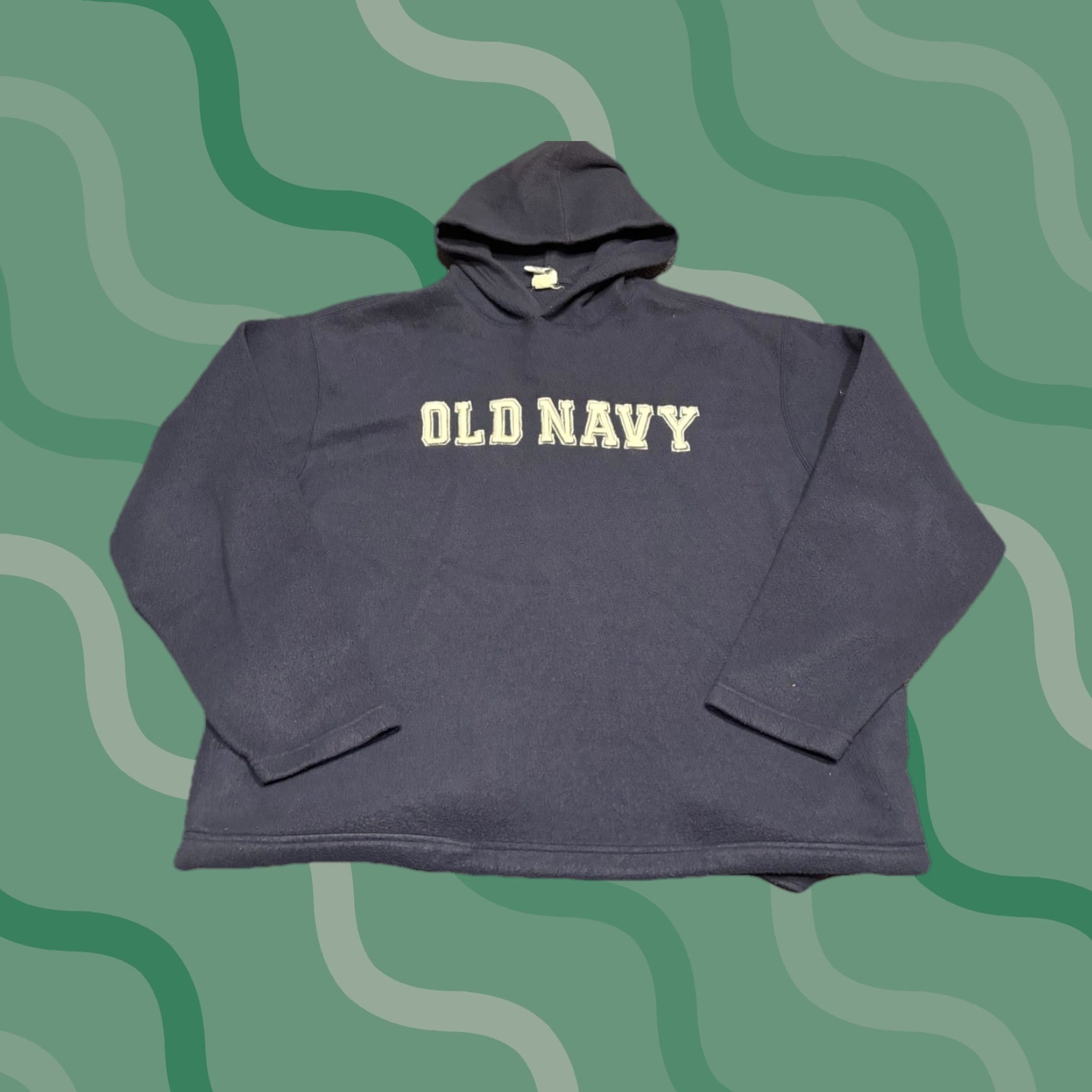 Old Navy VINTAGE Old Navy Hoodie Sweatshirt L Blue Fleece Hooded Sports Men Size US L / EU 52-54 / 3 - 1 Thumbnail