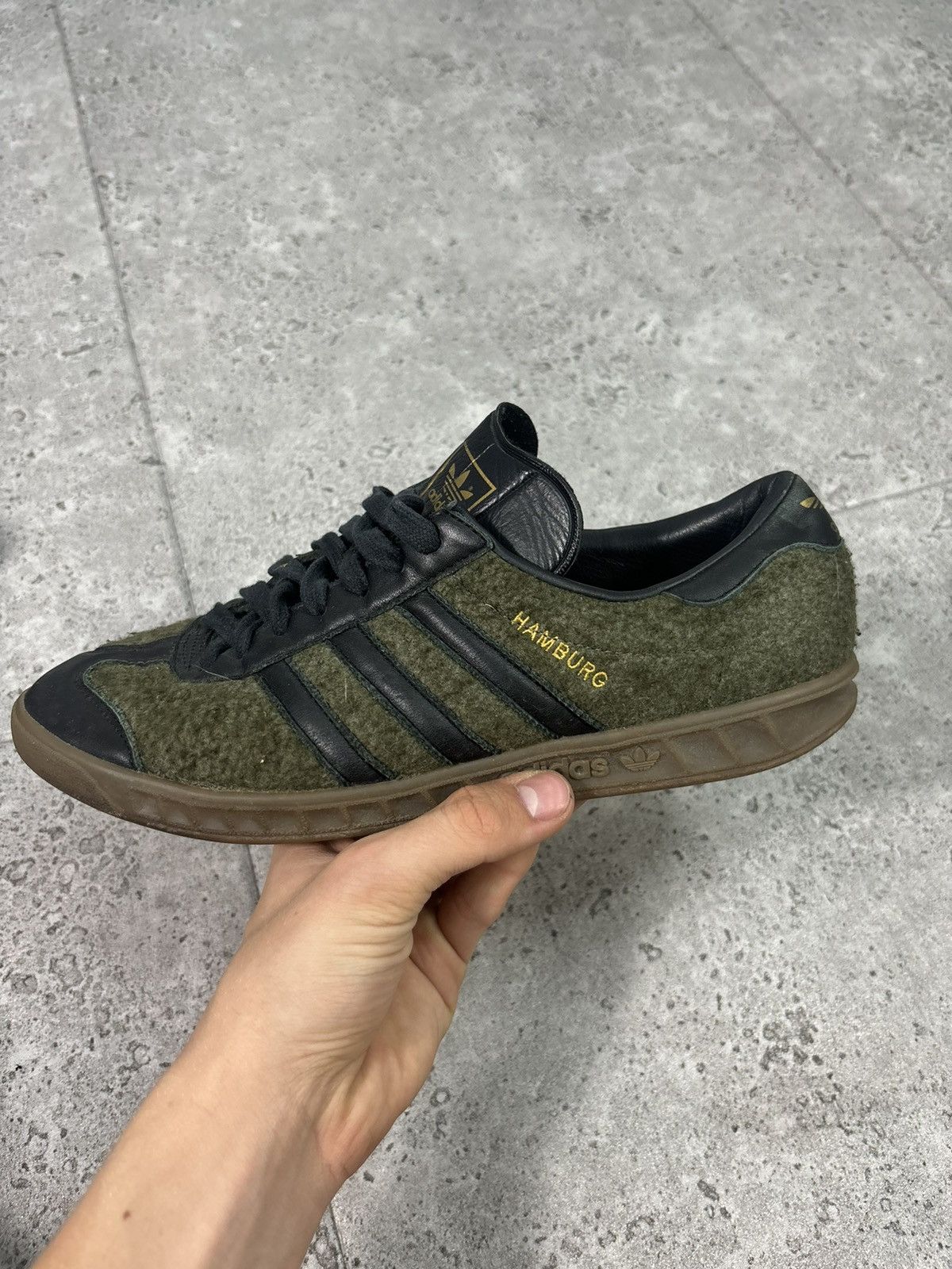 Adidas × Japanese Brand × Vintage 2000s Vintage Adidas Hamburg Aestethic Khaki Low Trainers Size US 9 / EU 42 - 5 Thumbnail