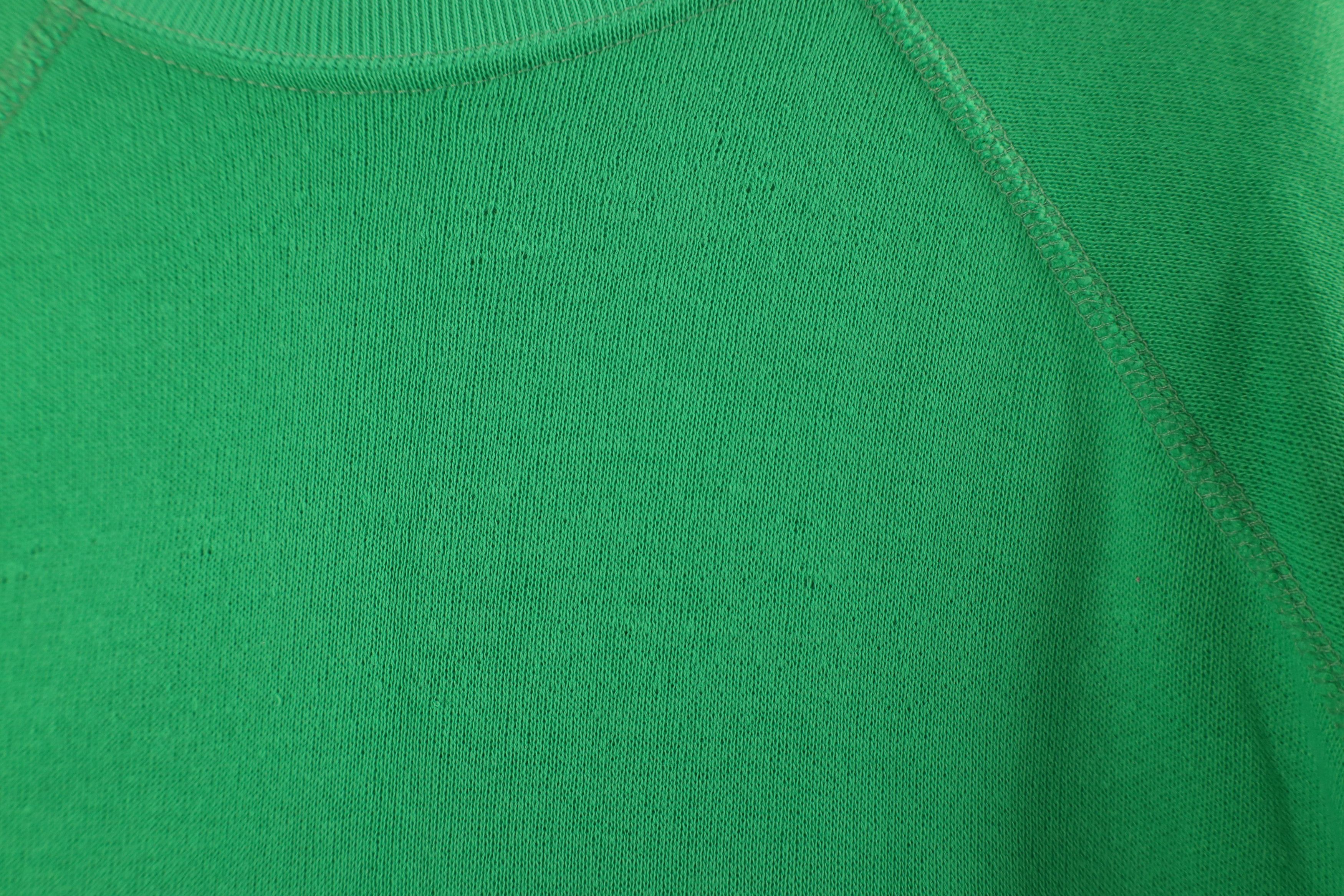 Vintage Vintage 70s Streetwear Thin Crewneck Sweatshirt Green USA Size L / US 10 / IT 46 - 6 Thumbnail