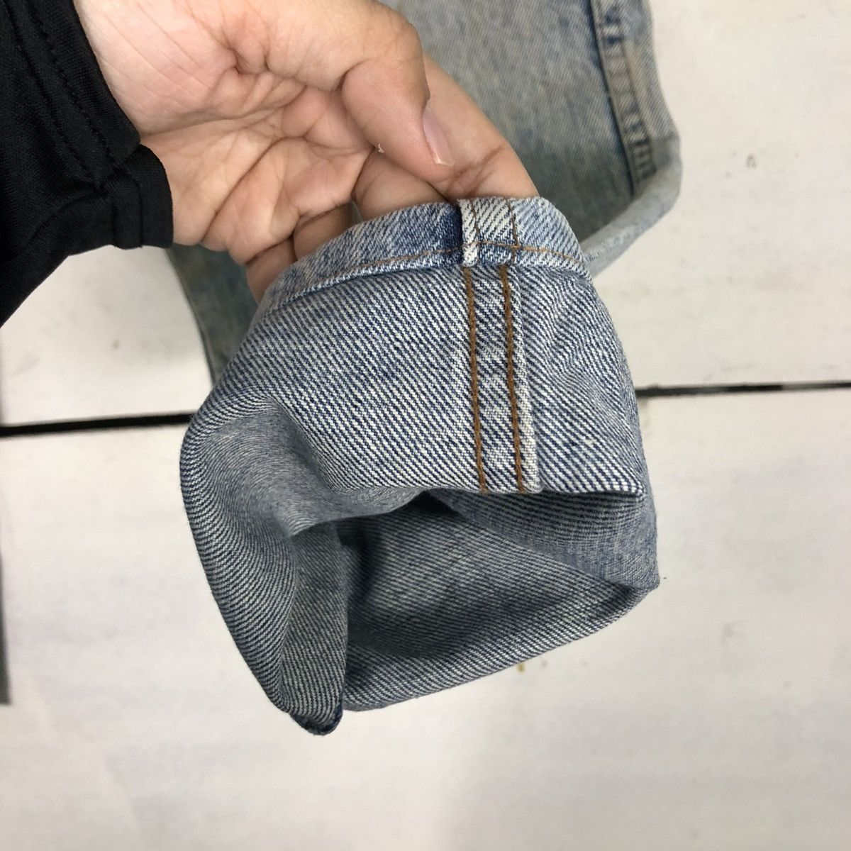 Levi's 🔥VINTAGE ACID WASH DESIGN LEVIS DENIM STRAIGHT CUT Size 28" / US 6 / IT 42 - 18 Thumbnail