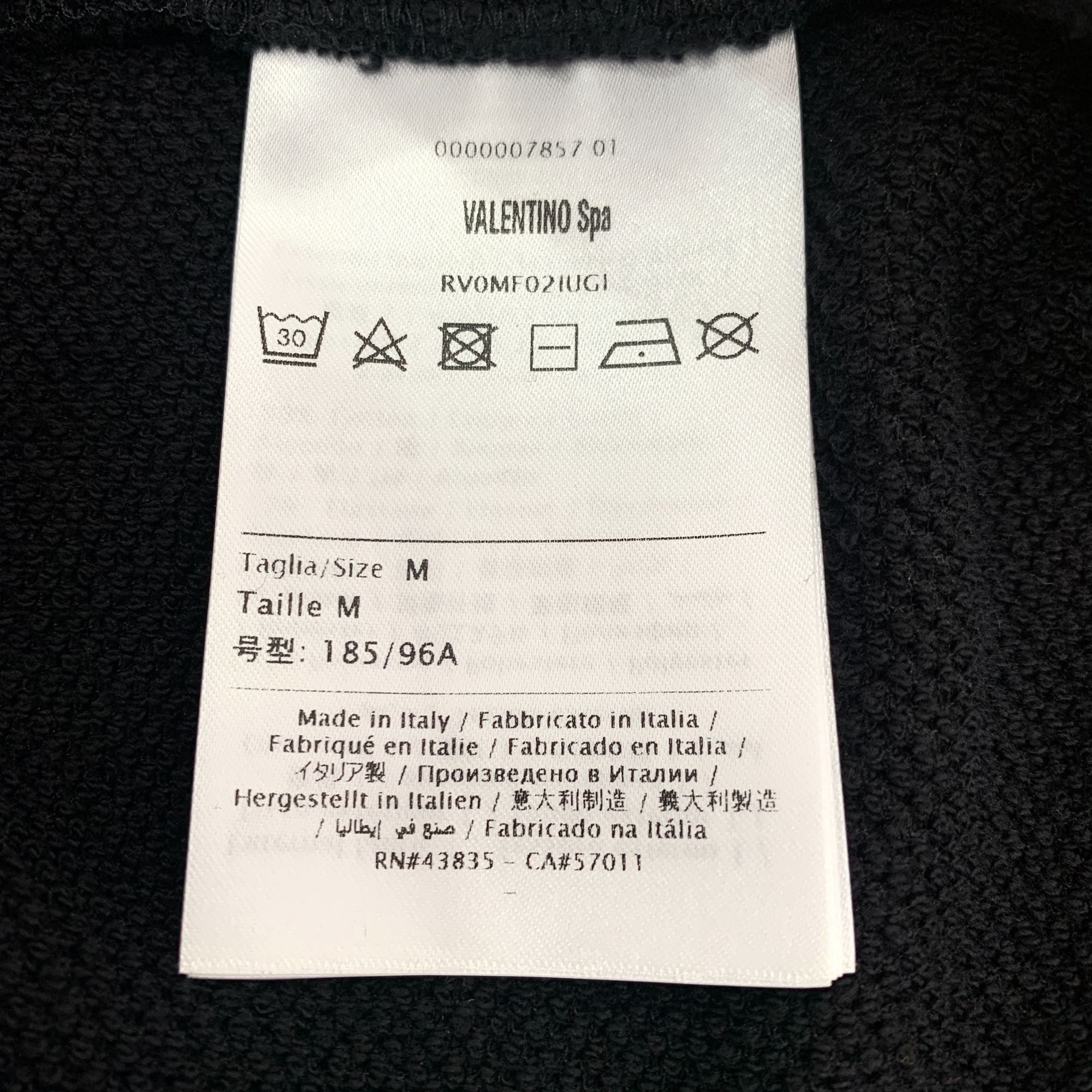 Valentino Valentino Black Logo Print Hooded Half-Zip Sweatshirt (Size Size US M / EU 48-50 / 2 - 4 Thumbnail