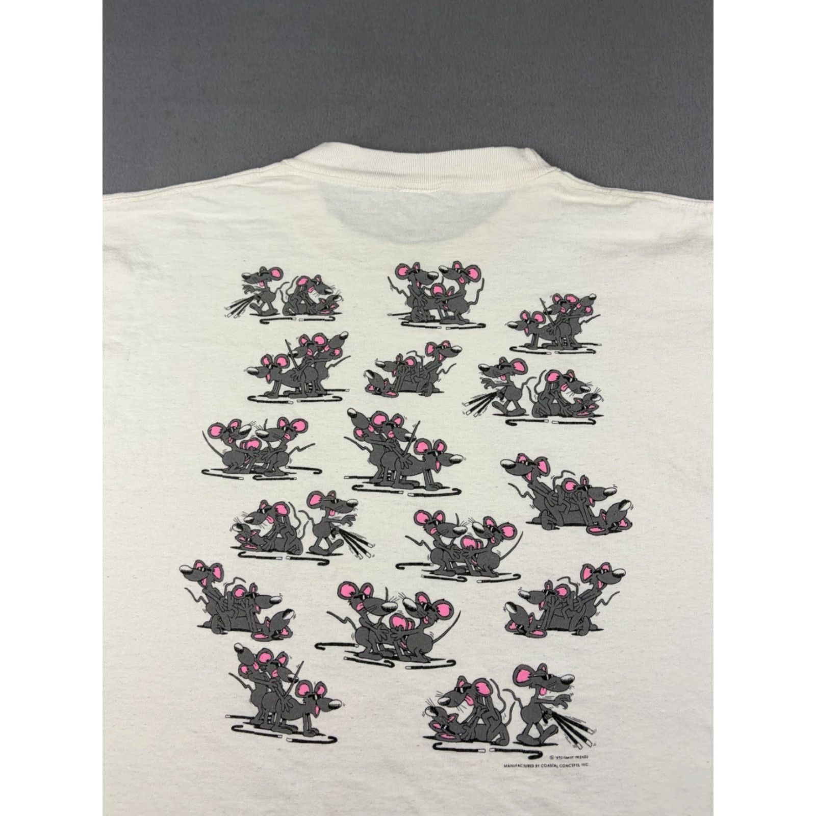 Vintage VINTAGE Three Blind Mice T Shirt XL White Sex Positions Funny 90s Men Short Sleeve Crew Neck Cotton Graphic Print T-Shirt Size US XL / EU 56 / 4 - 5 Thumbnail