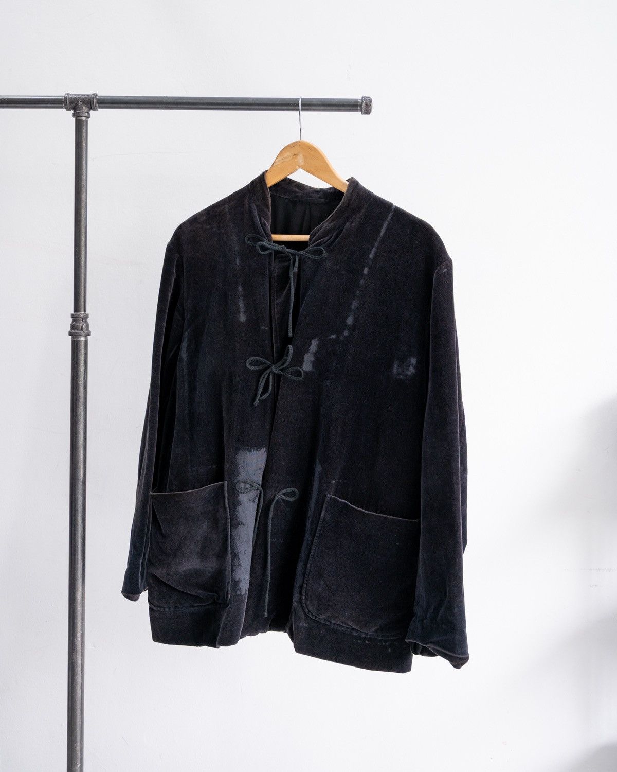 Comoli Comoli charcoal linen belted jacket z01 01010 | Grailed