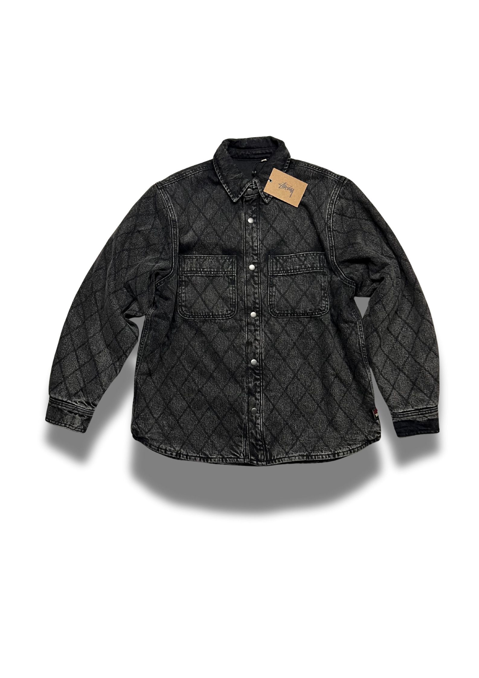 Stussy Stüssy Workgear Quilted Denim Shirt Jacket Size US S / EU 44-46 / 1 - 1 Thumbnail