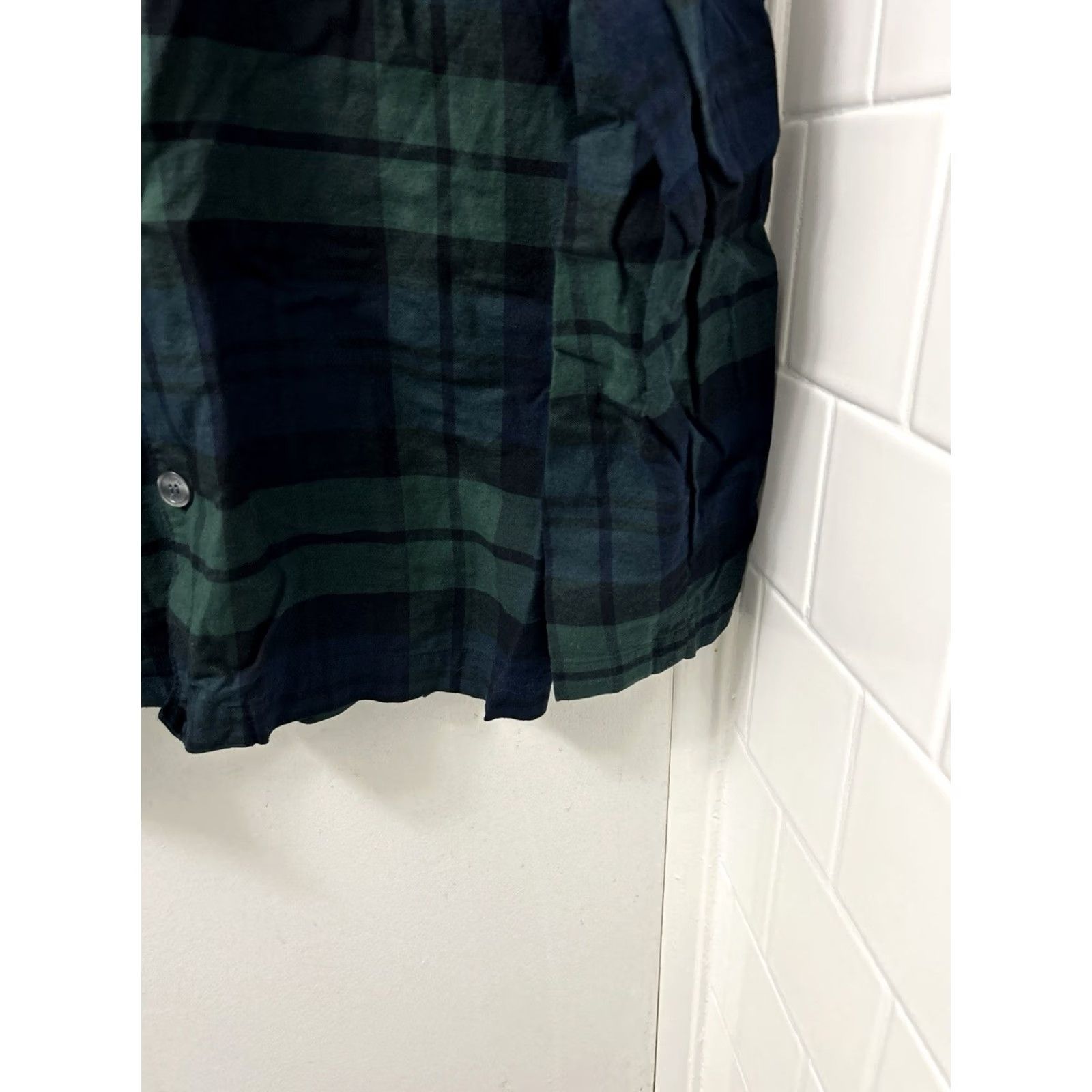 Polo Ralph Lauren VINTAGE Polo Ralph Lauren Sleepwear Shirt Mens L Green Navy Plaid Pony Logo Size US L / EU 52-54 / 3 - 7 Thumbnail