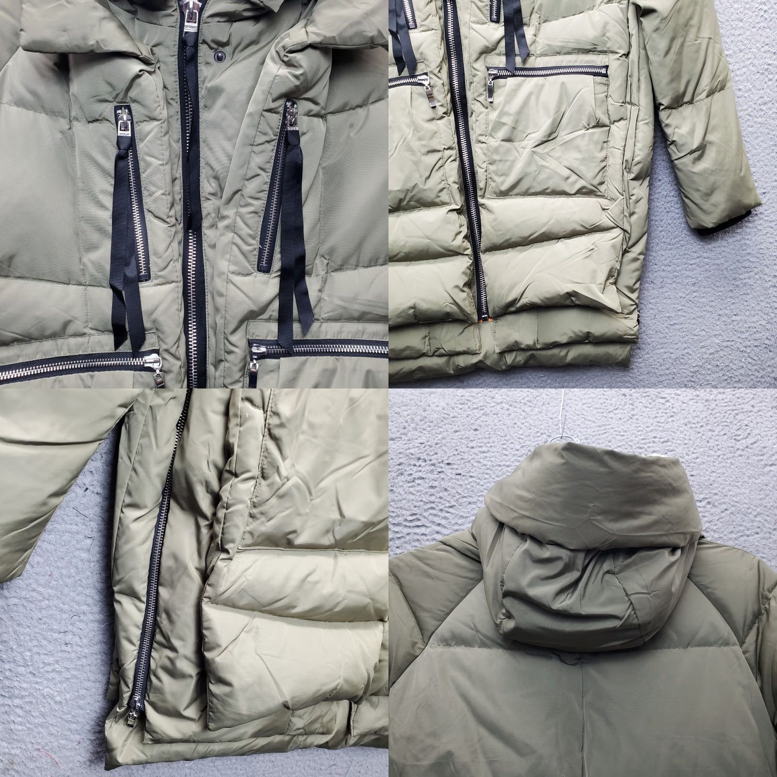 Vintage Orolay Womens Green Thickened Down Jacket Hooded Full Zip - Size S, Long Sleeve, Winter Outerwear, Casual Coat, Regular Fit, EUC Size S / US 4 / IT 40 - 9 Thumbnail