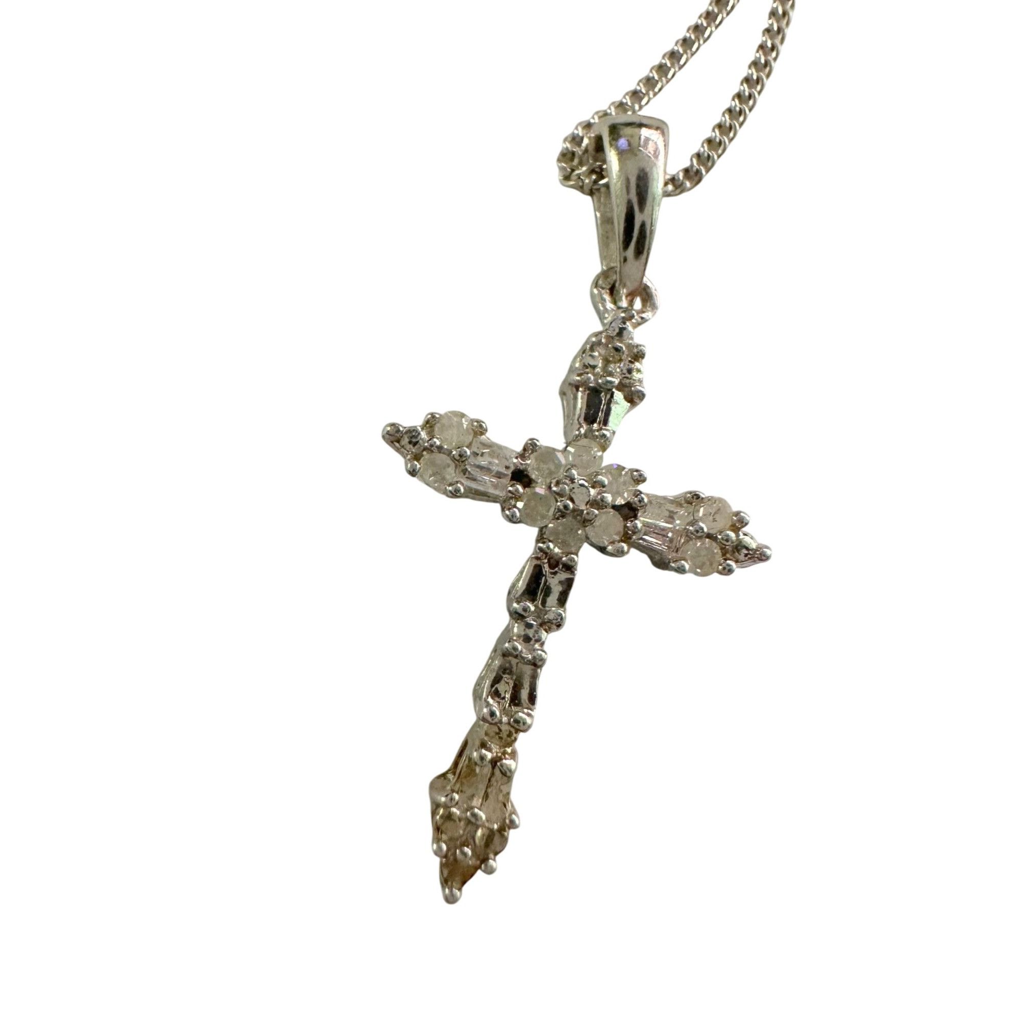 Other Sterling Silver Cross Necklace 20" Chain - Intricate Detaili Size ONE SIZE - 3 Thumbnail