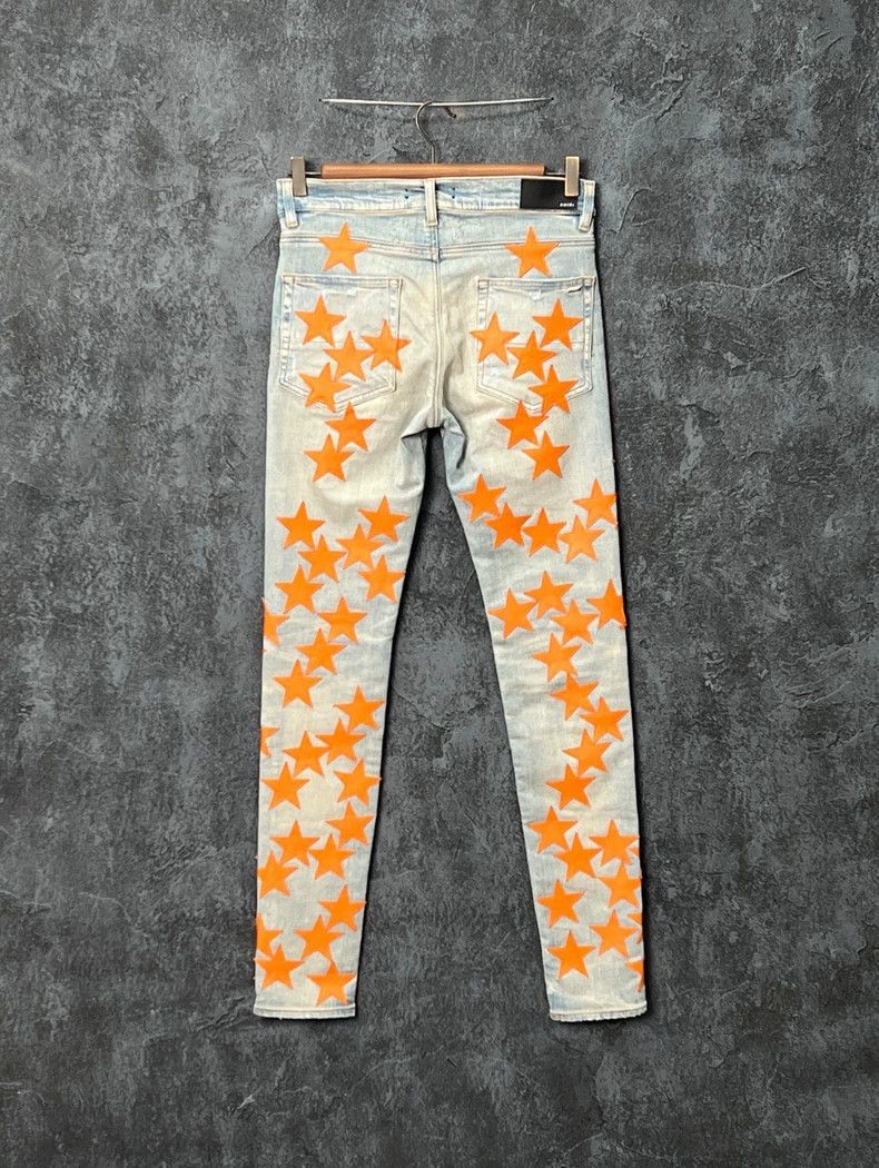 Amiri Amiri Star Leather Logo Washed Jeans Size US 30 / EU 46 - 2 Thumbnail