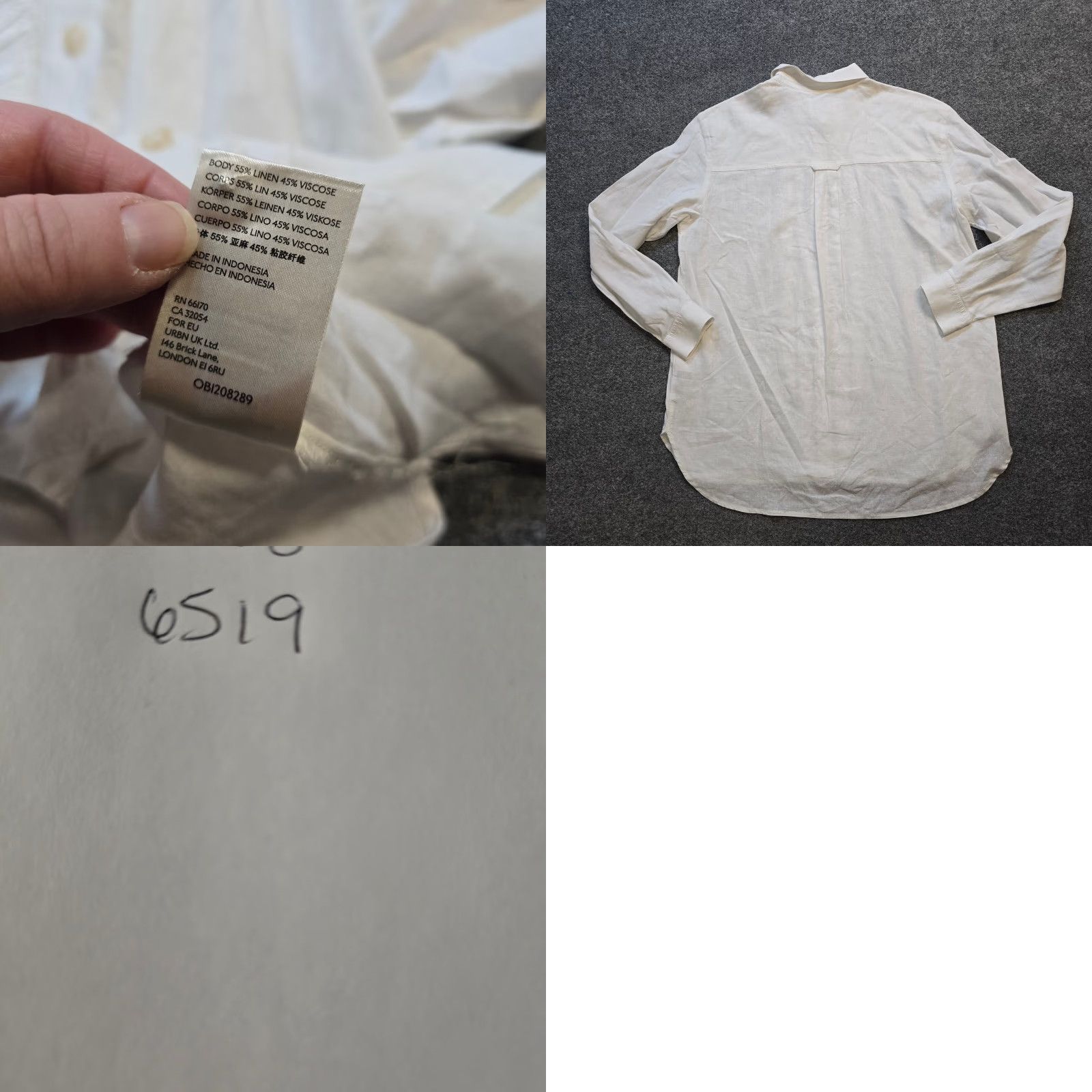 Vintage Pilcro Womens Button-Up Linen White Ruffle Front Casual Shirt Size M Spring Bohemian Womens Size M / US 6-8 / IT 42-44 - 8 Thumbnail