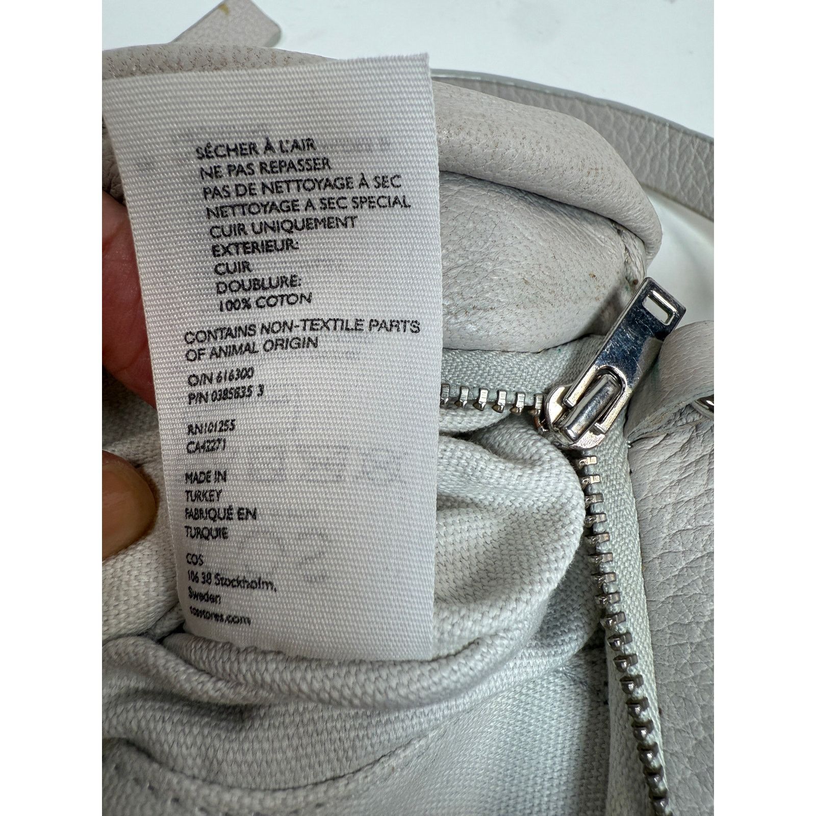 Cos Minimalist COS Crossbody Bag Leather Asymmetrical Flap Style Size ONE SIZE - 6 Thumbnail