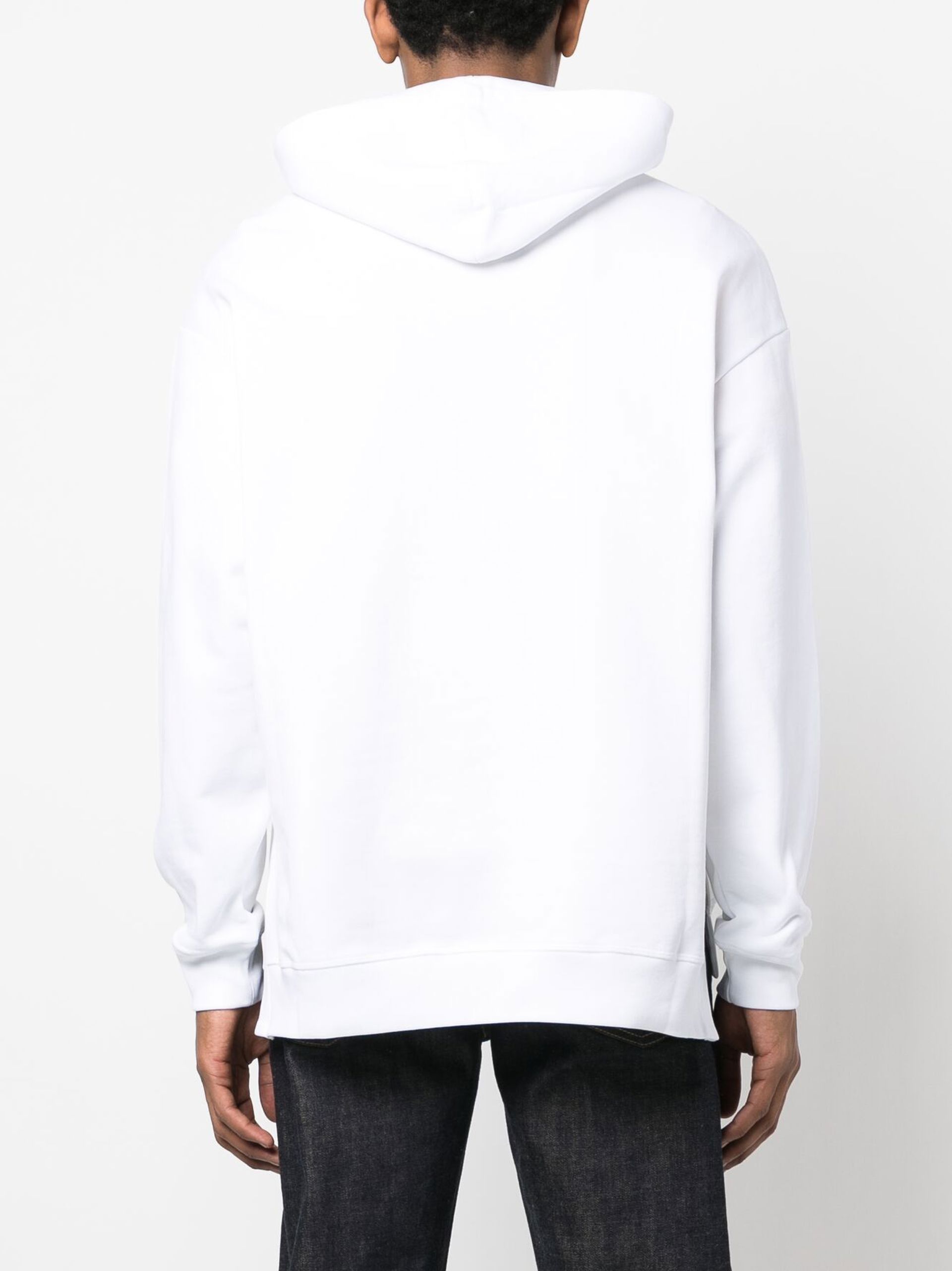 Moschino o1y0225 Logo Hoodie in White Size US L / EU 52-54 / 3 - 4 Thumbnail