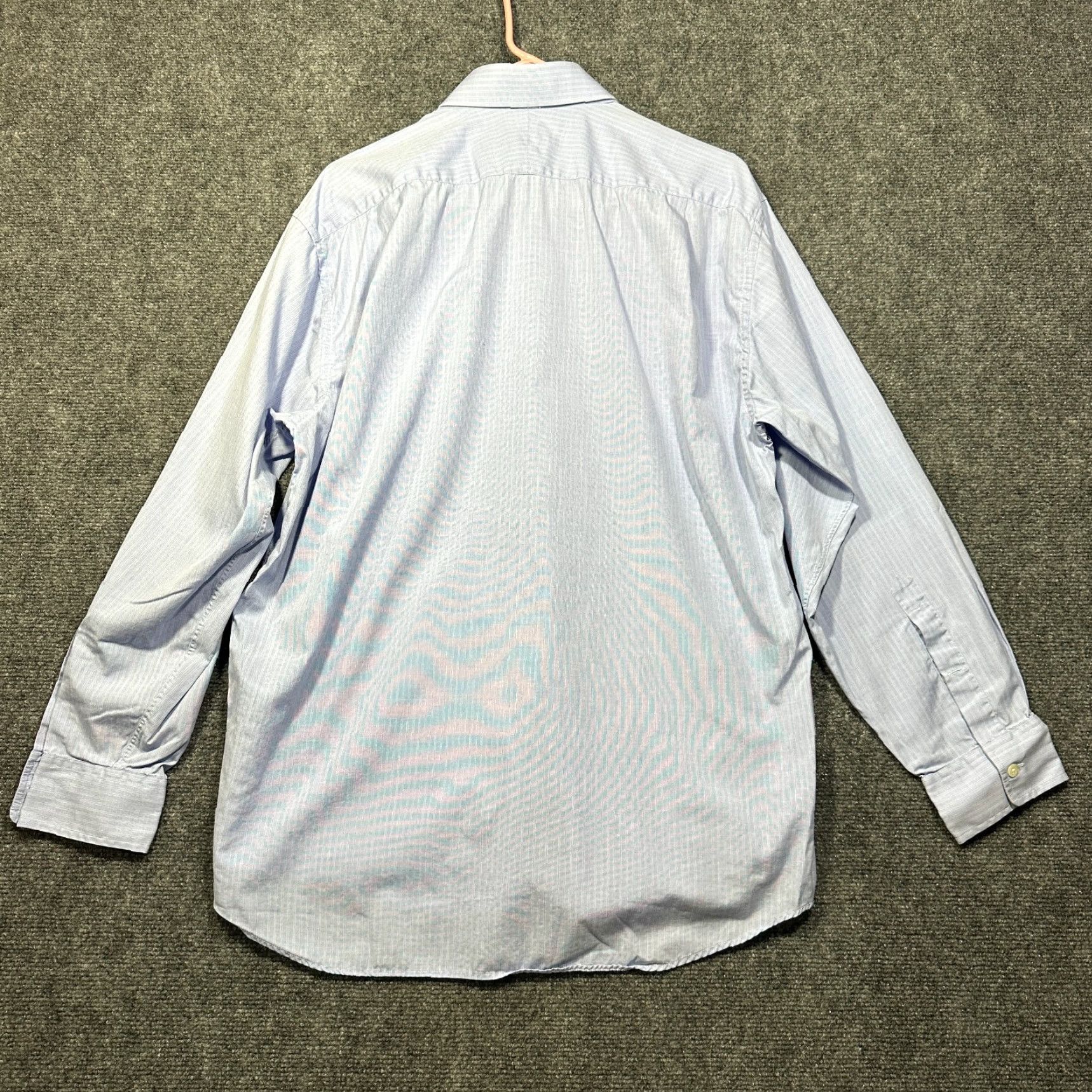Vintage Hickey Freeman Shirt Mens 16.5 Button Up Blue Stripe Cotton Pocket Modern Classic Shirt Mens 16.5 Blue Button-Up Size US XL / EU 56 / 4 - 7 Thumbnail