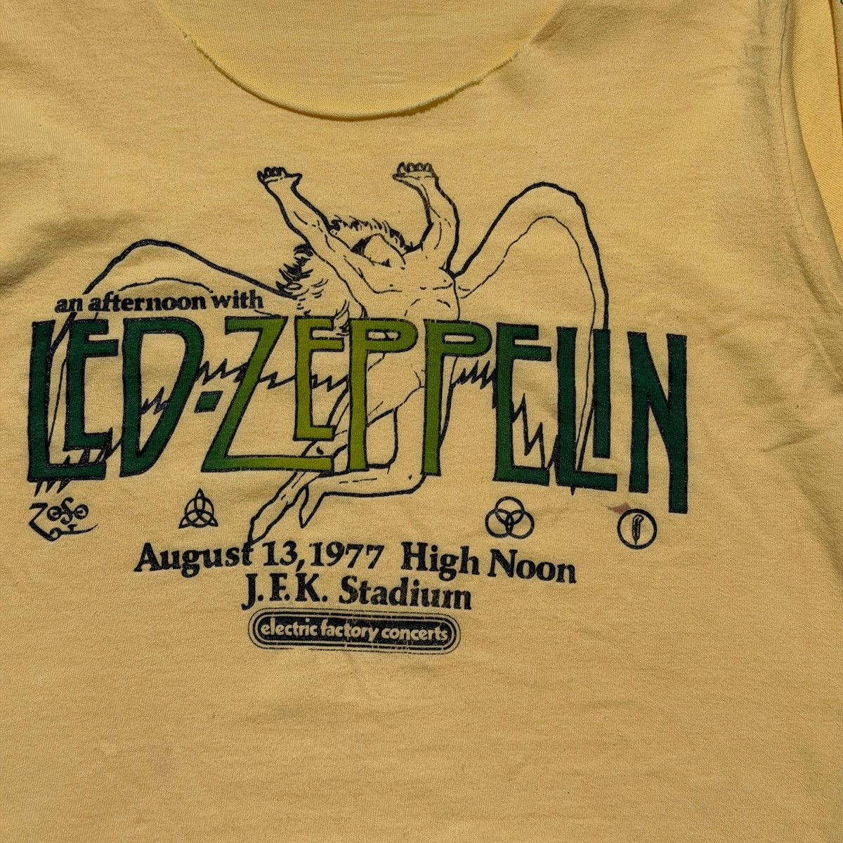 Vintage Led Zeppelin 1977 jfk stadium tee Size S / US 4 / IT 40 - 2 Thumbnail