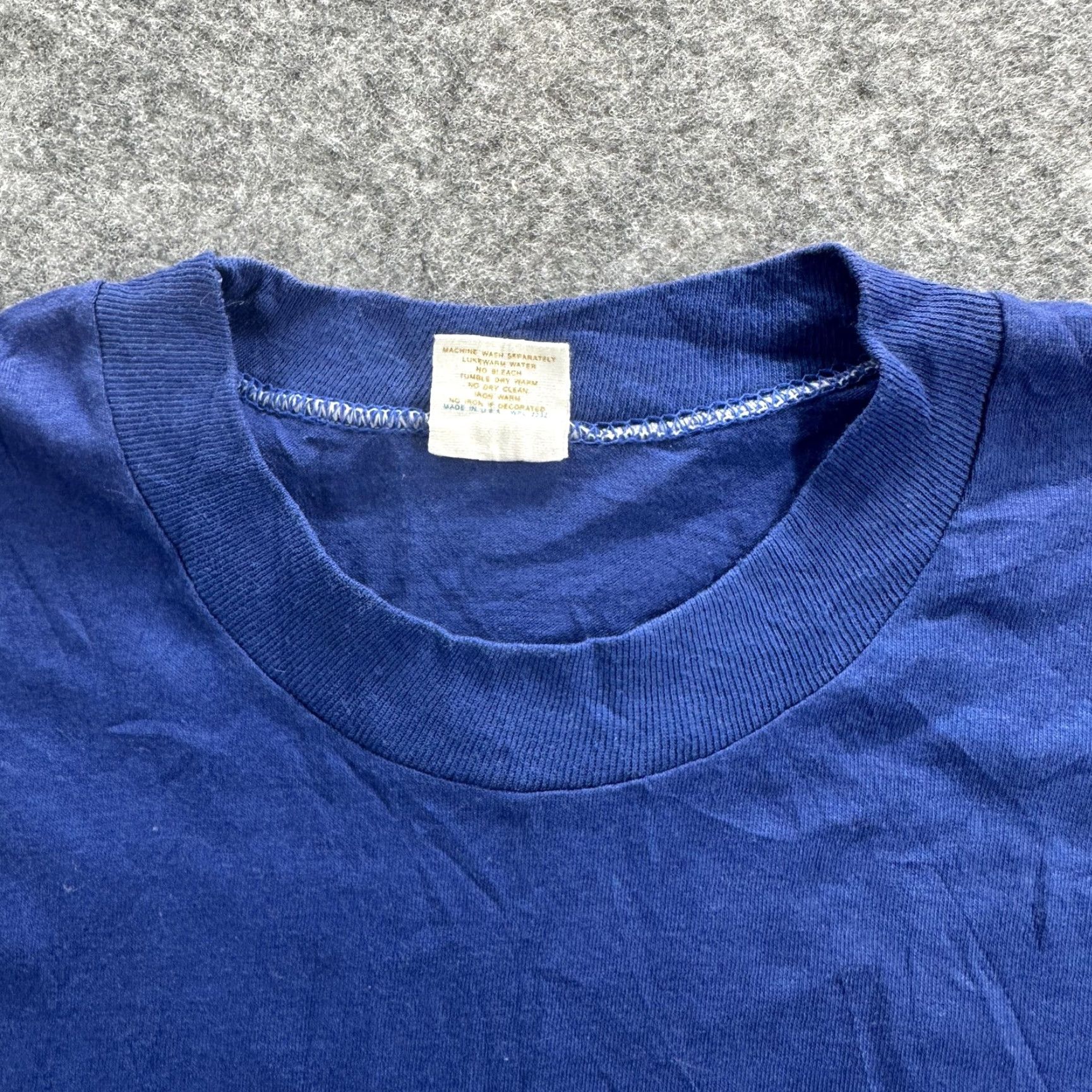 Vintage VINTAGE Gulf Coast Sportswear Shirt Mens Large Blue Williams 50/50 Soft Tee 80s Size US L / EU 52-54 / 3 - 7 Thumbnail