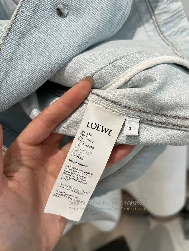 Loewe Loewe Light Blue Washed Denim Jacket Size XXS / US 00 / IT 34 - 3 Thumbnail