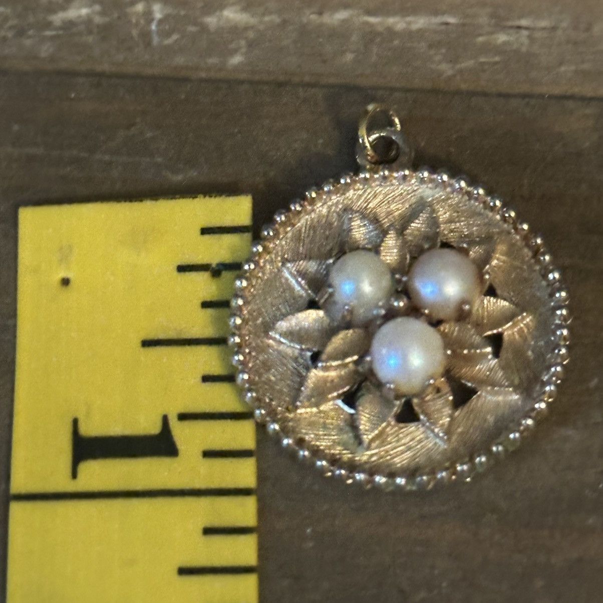 Vintage Vintage gold tone 3D pearl flower pendant Size ONE SIZE - 2 Thumbnail