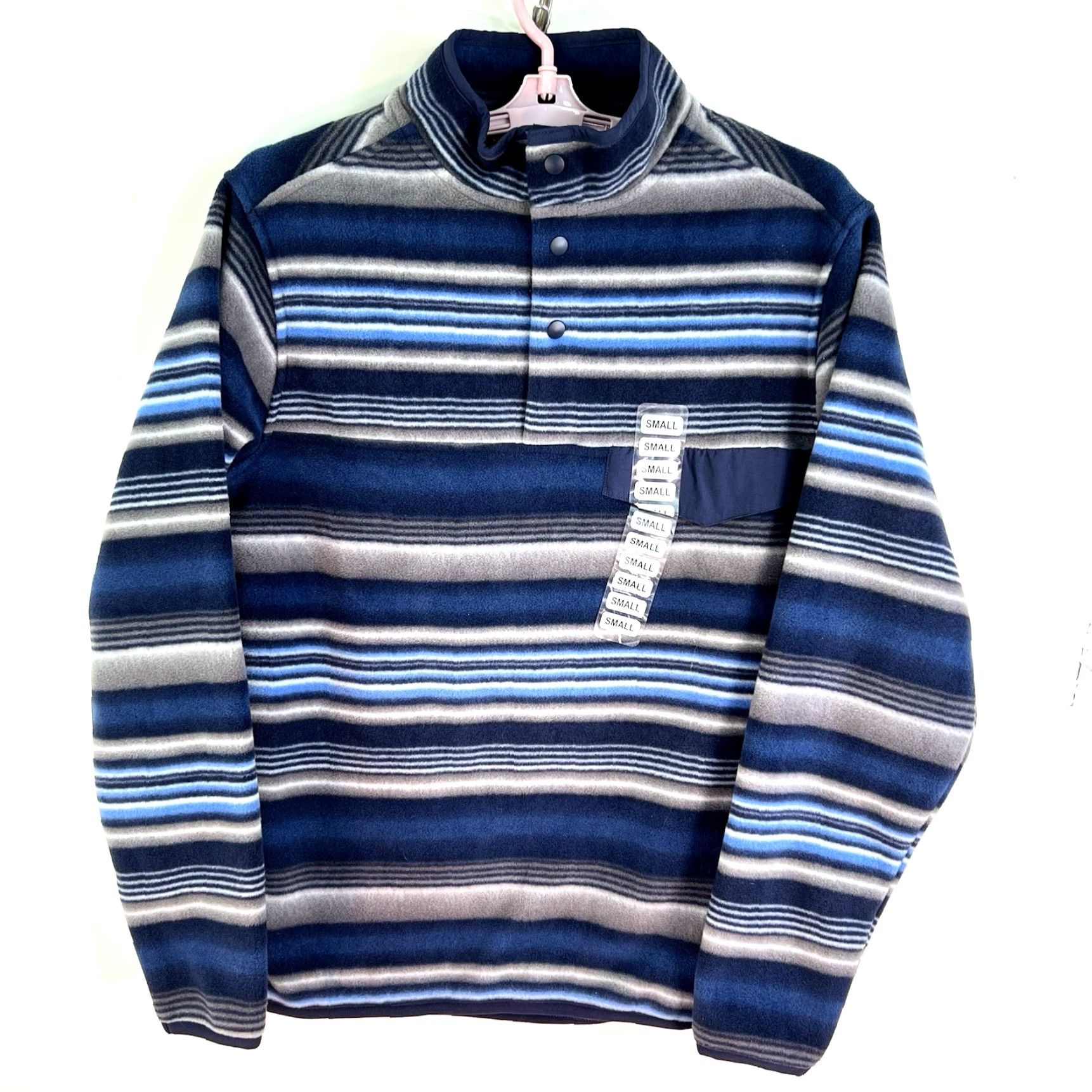 Vintage Southern Grit Sweatshirt Mens Striped Tundra Fleece Badlands Blue NWT Size S Size US S / EU 44-46 / 1 - 2 Thumbnail
