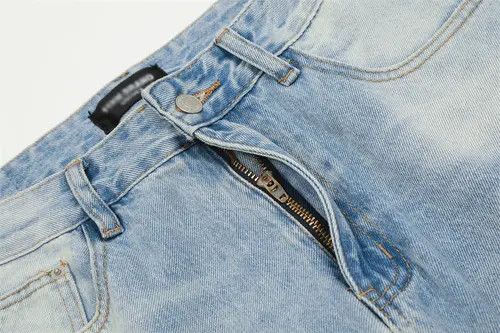Japanese Brand Blue gradient wash vintage loose wide-leg straight jeans Size US 32 / EU 48 - 4 Thumbnail