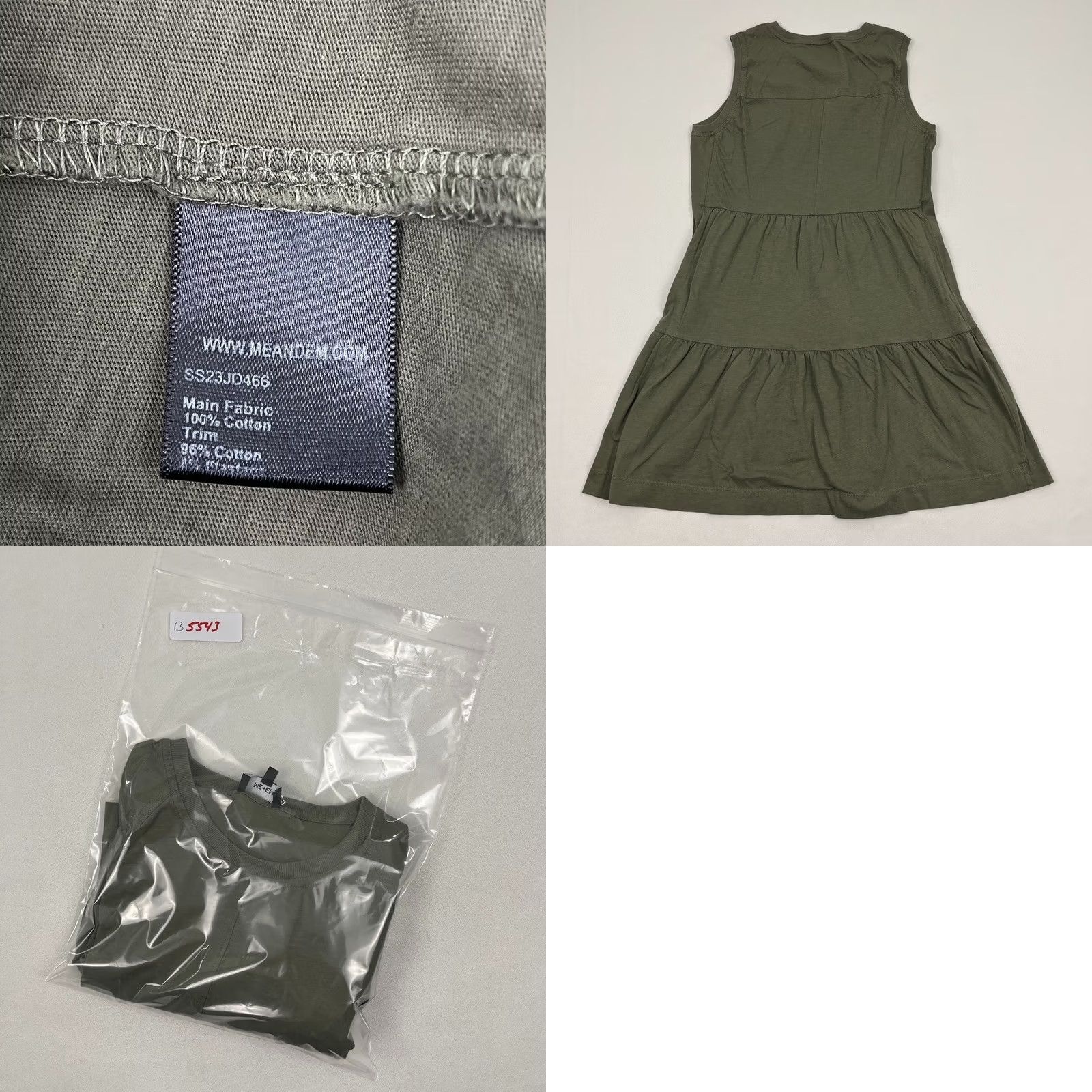 ME+EM ME + EM Mini Dress Olive Green Tiered Slub Knit Pockets SS23JD466 US 8 / UK 12 Casual Workwear Sleeveless Short Dress Womens Maggie/ME + EM Size M / US 6-8 / IT 42-44 - 8 Thumbnail