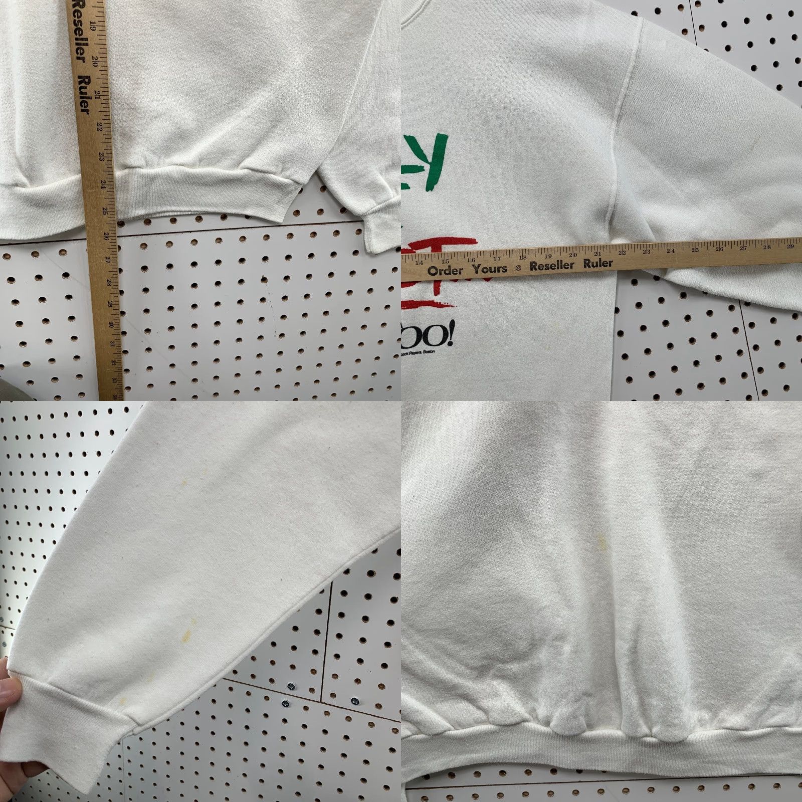 Vintage VINTAGE Peacocks Sweatshirt Womens L White Crewneck Fleece Made USA Funny Italian Size L / US 10 / IT 46 - 9 Thumbnail
