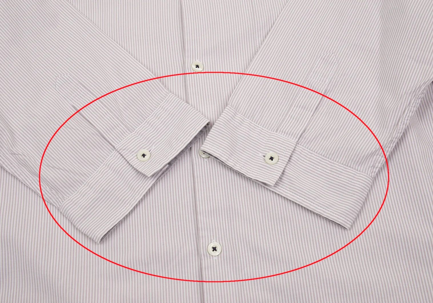 Burberry Cotton Stripe 7/8 Sleeve Shirt in Light Purple Size US S / EU 44-46 / 1 - 9 Thumbnail