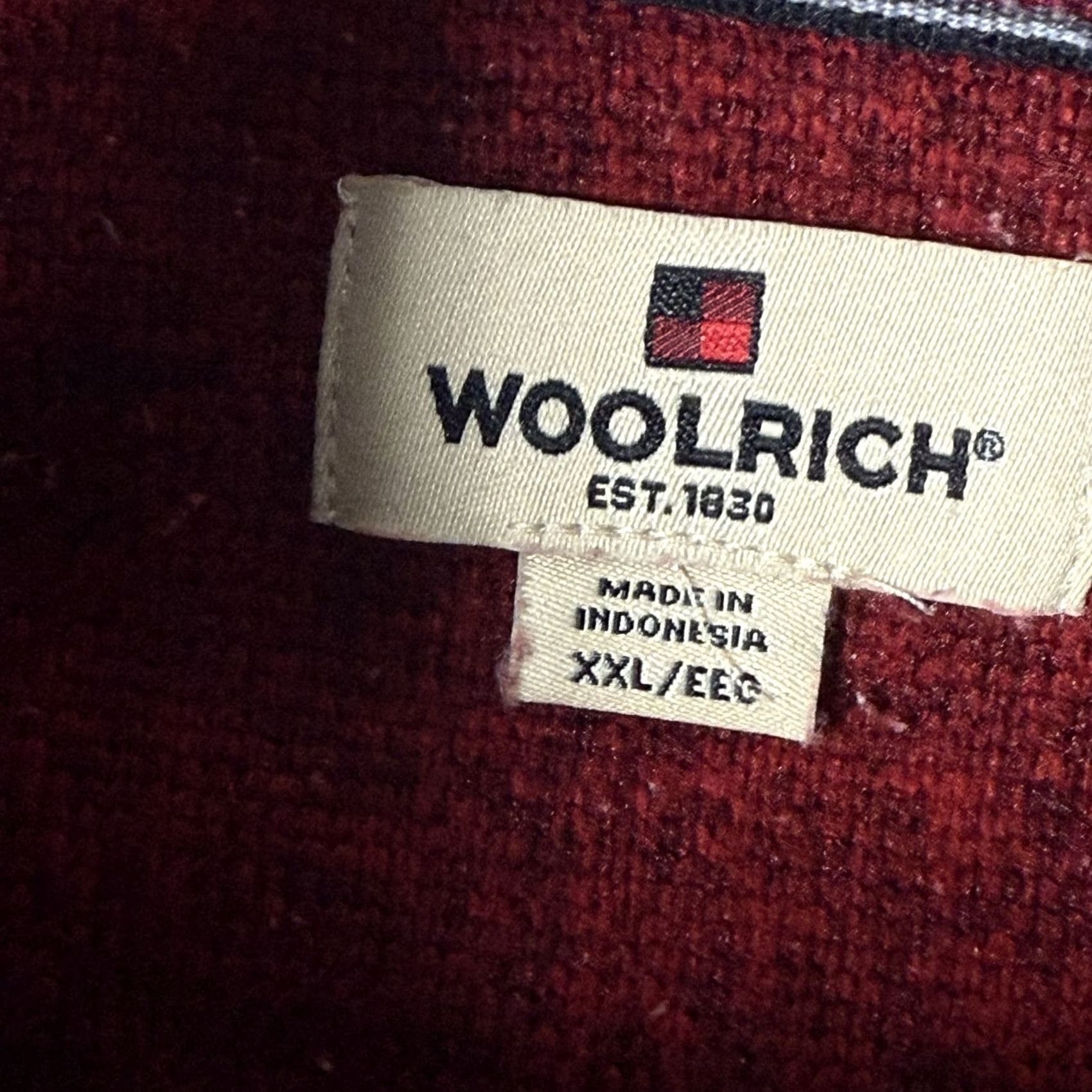 Vintage Woolrich Pullover Mens 2XL Red Fleece Sweater Half Zip Outdoor Chest Pocket Mock Neck 1/2 Zip Pockets Lined Woolrich Size US XXL / EU 58 / 5 - 7 Thumbnail