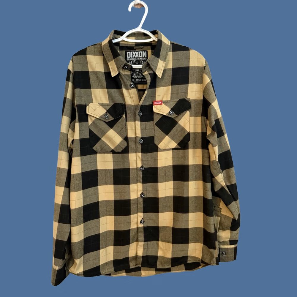 Vintage Dixxon Flannel Co. Tango Men’s Medium Long Sleeve Shirt Black/Khaki Size US M / EU 48-50 / 2 - 1 Thumbnail