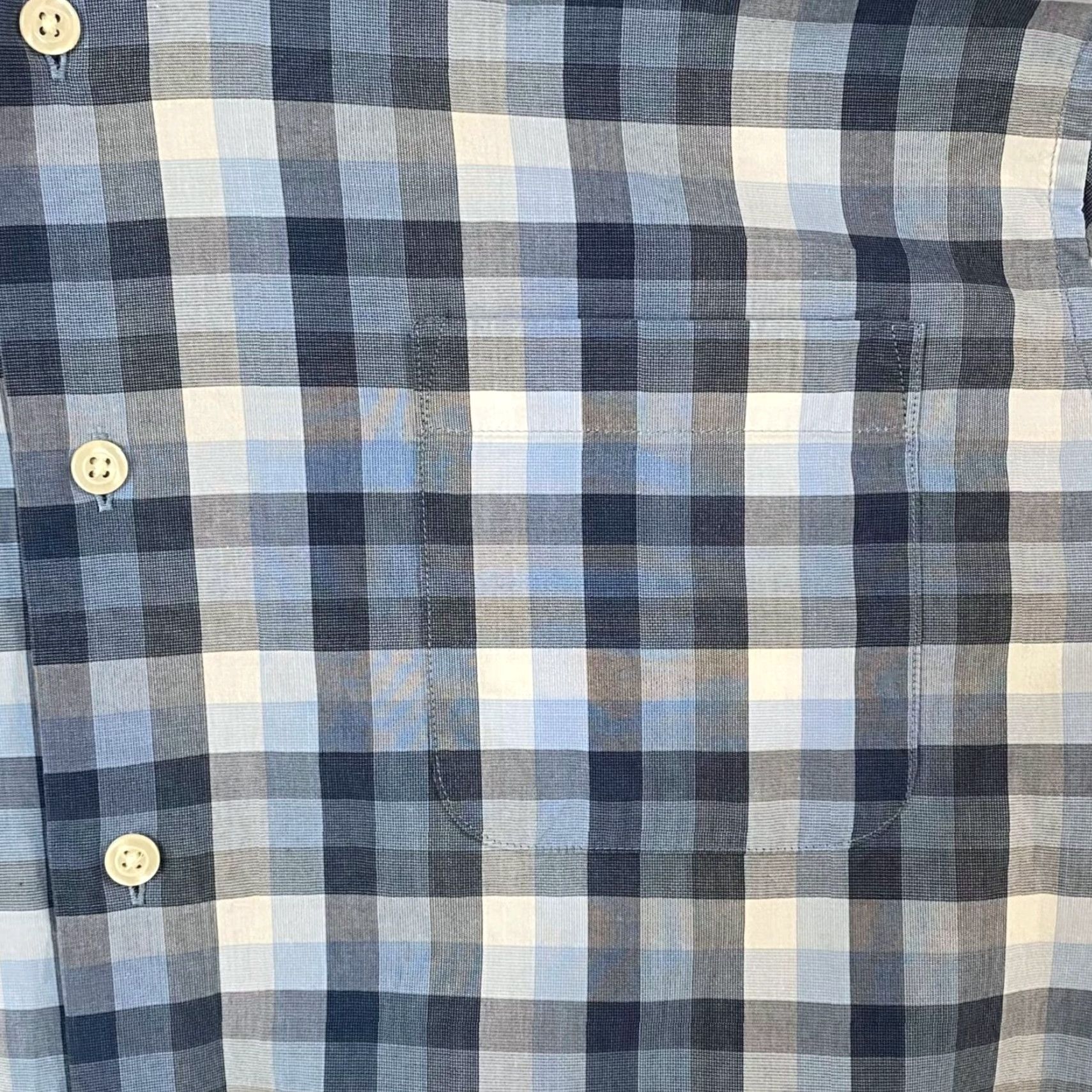 johnnie-O Johnnie-O Hangin' Out Button-Down Shirt Mens Large Blue Check Cotton Long Sleeve Size US L / EU 52-54 / 3 - 7 Thumbnail