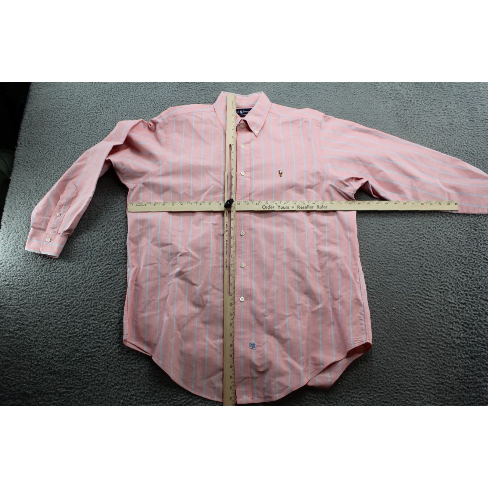 Ralph Lauren Ralph Lauren Striped Long Sleeve Button Up Shirt Size 16.5-33 Pink Raspberry Pattern Classic Mens Size US XL / EU 56 / 4 - 4 Thumbnail