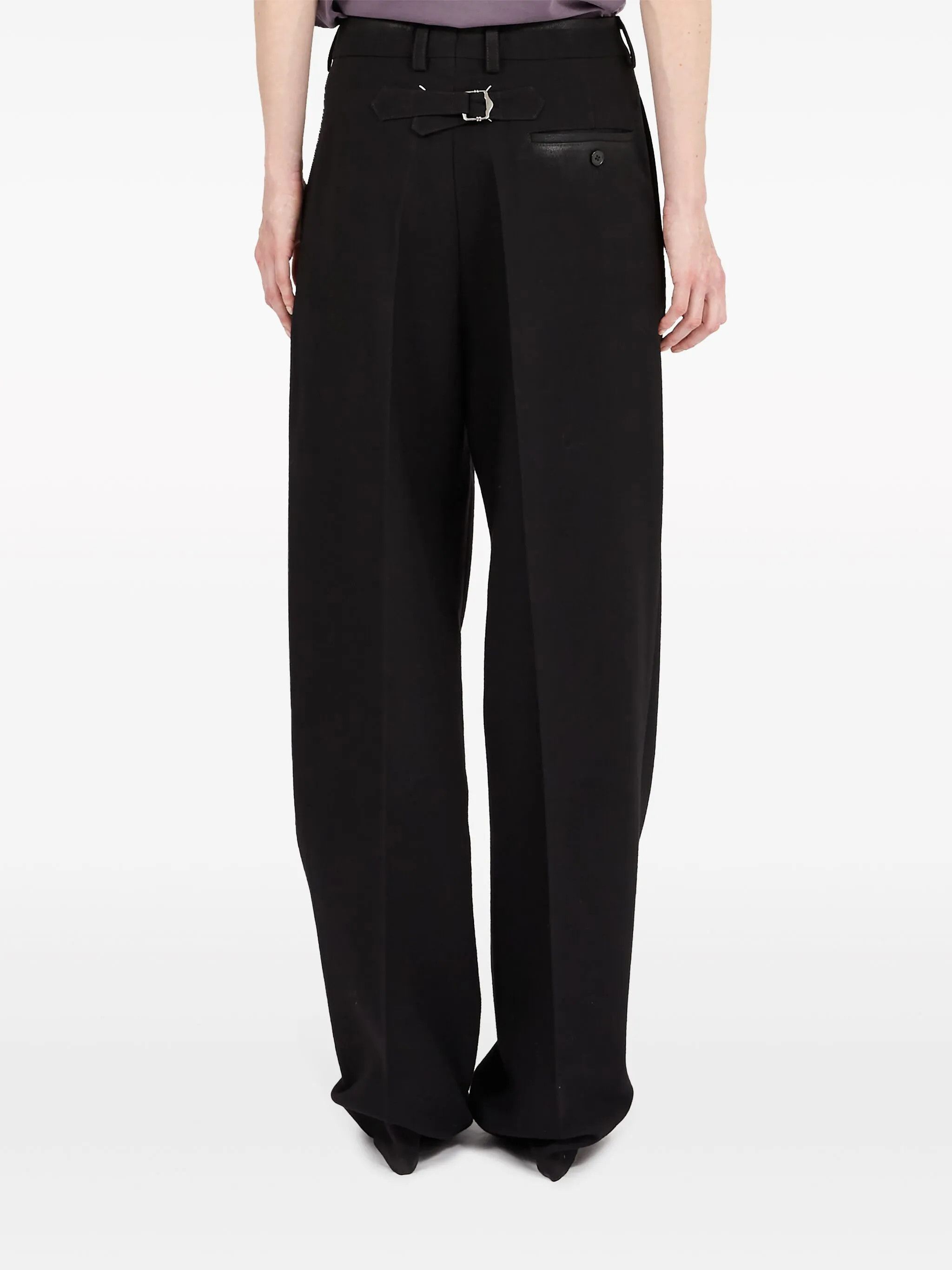Maison Margiela o1w1db11225 Straight-Leg Gabardine Wool Trousers in Black Size US 36 / EU 52 - 6 Thumbnail