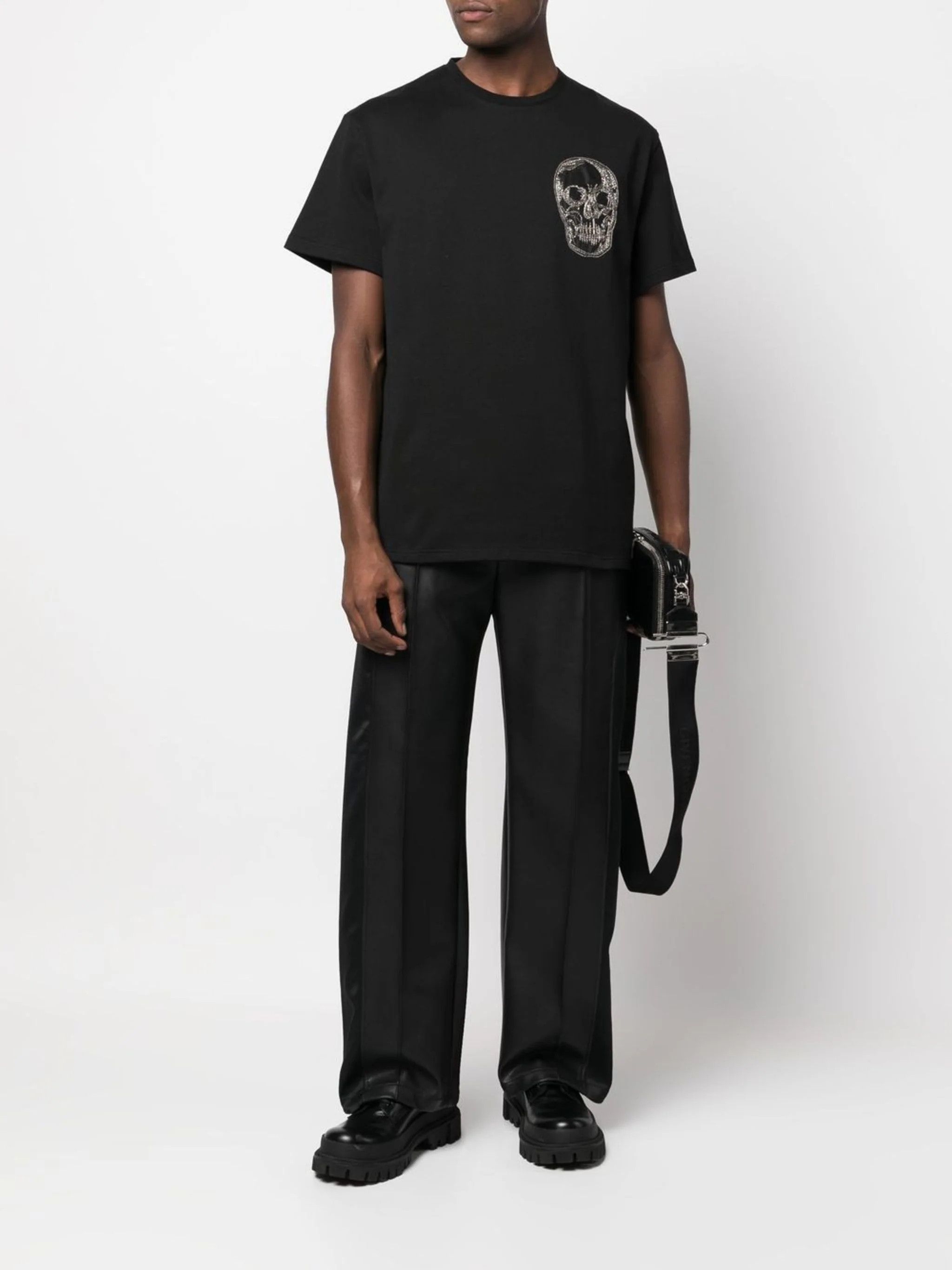 Alexander McQueen o1y1024 T-Shirt In Black Size US XXS / EU 40 - 2 Thumbnail